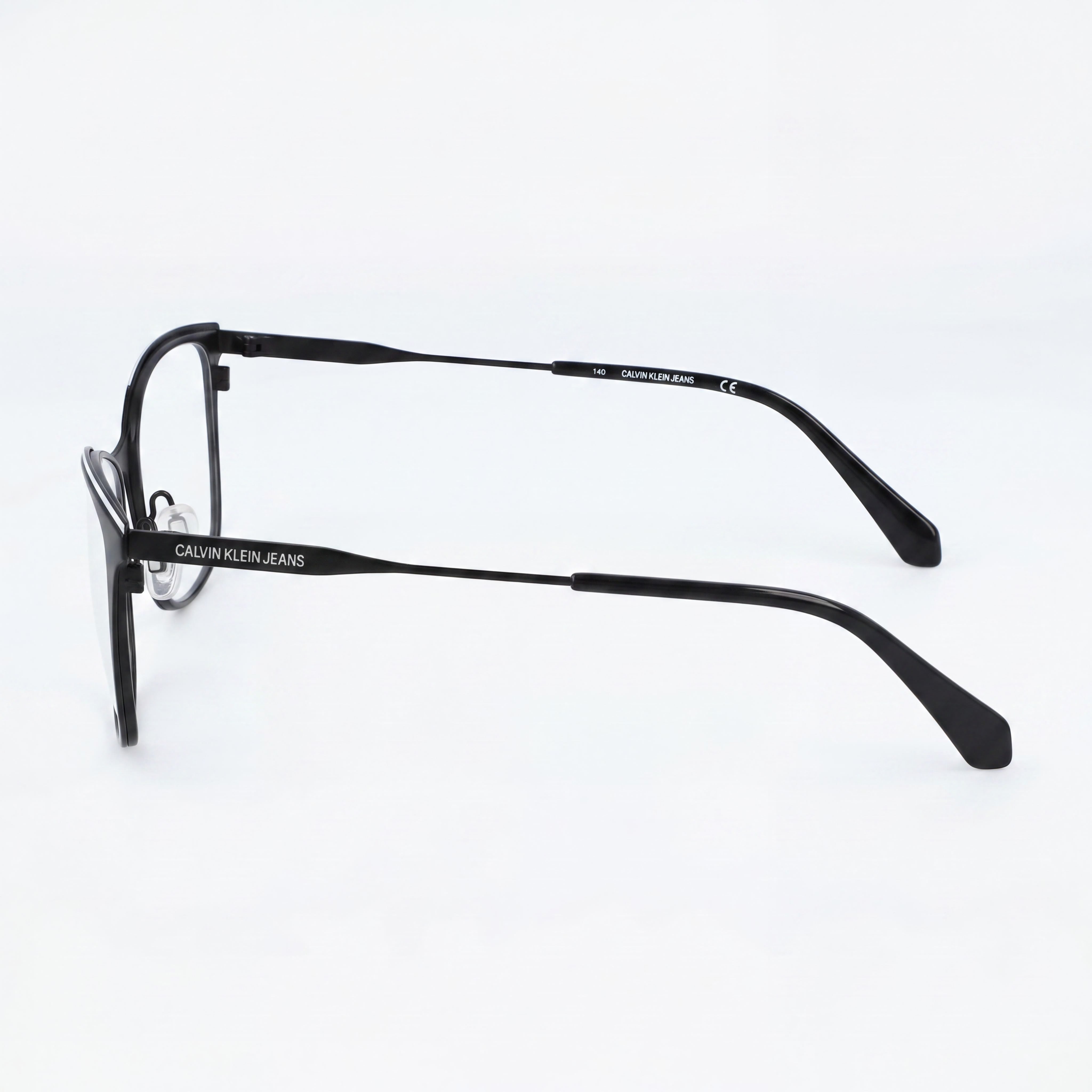 Calvin Klein CKJ21207 Women's Black White Metal Frame Eyeglasses with Polycarbonate Lenses, 53mm, Photo 2