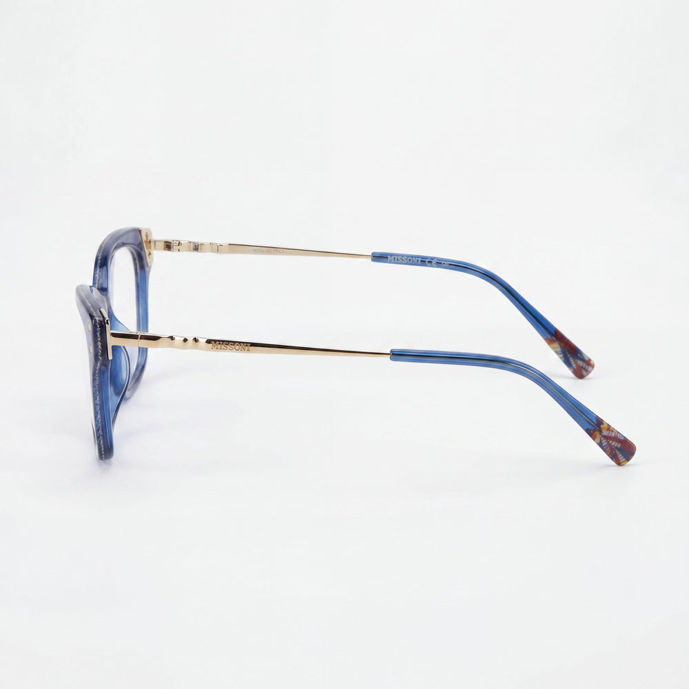 Missoni Mis 0045 Modern Unisex Blue Polyamide Frame with Polycarbonate Lenses Eyewear 52mm Lens Width