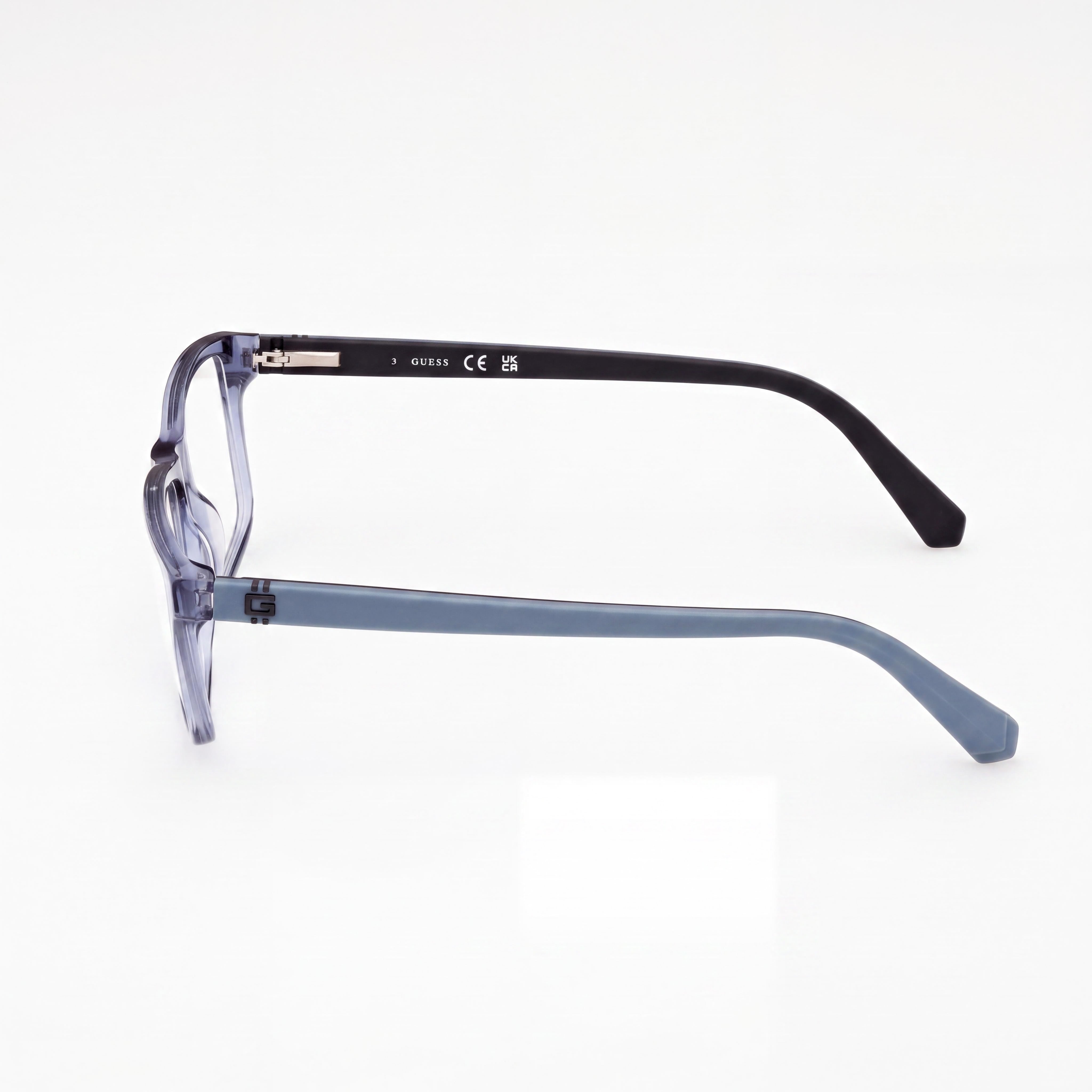 GUESS Gu50130 Women's Shiny Blue Matte Blue Plastic Frame Eyeglasses with Polycarbonate Lenses 57-16-145, Photo 2