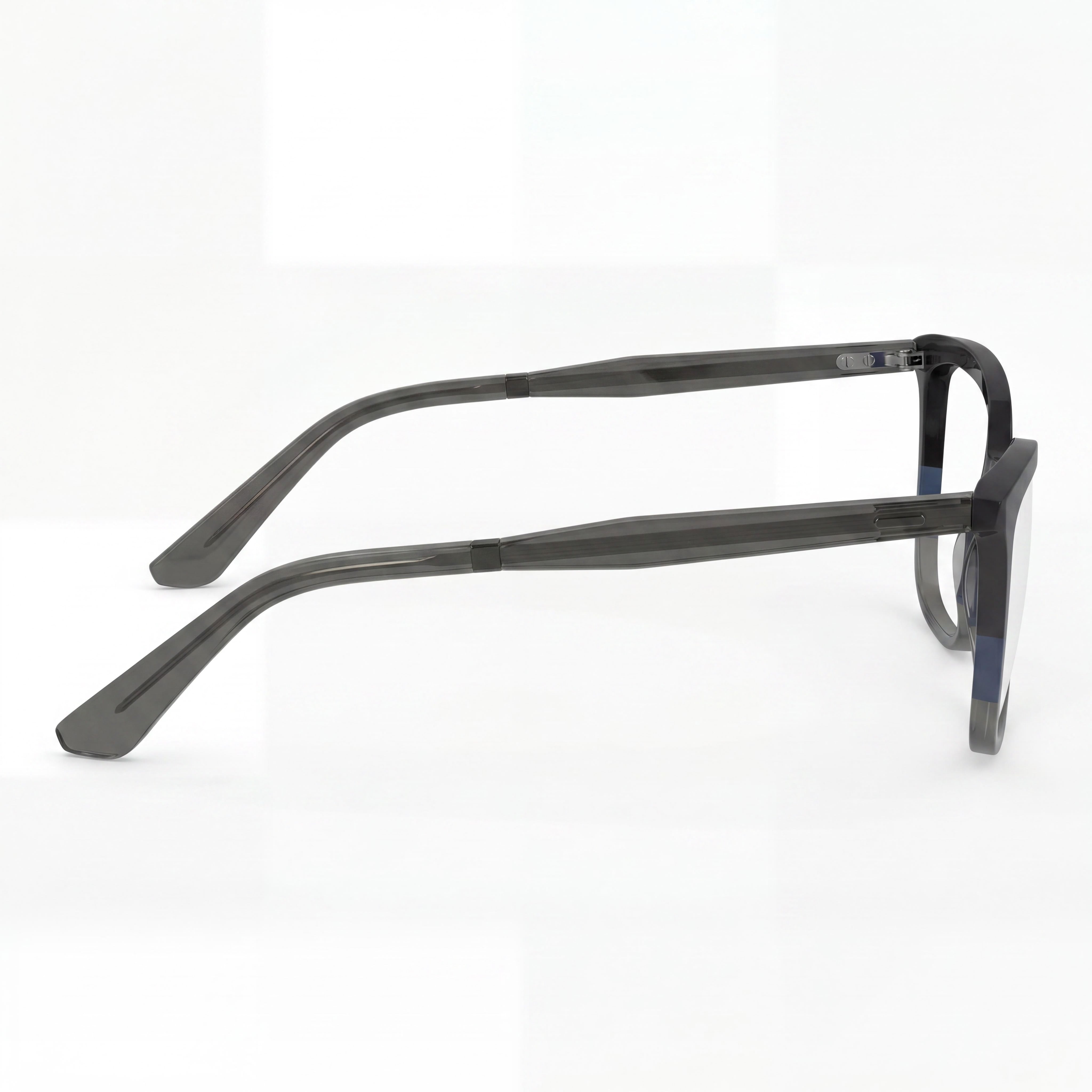 Calvin Klein Modern Unisex Acetate Frame Polycarbonate Lens Prescription Eyeglasses Black/Blue/Grey 53mm, Photo 2
