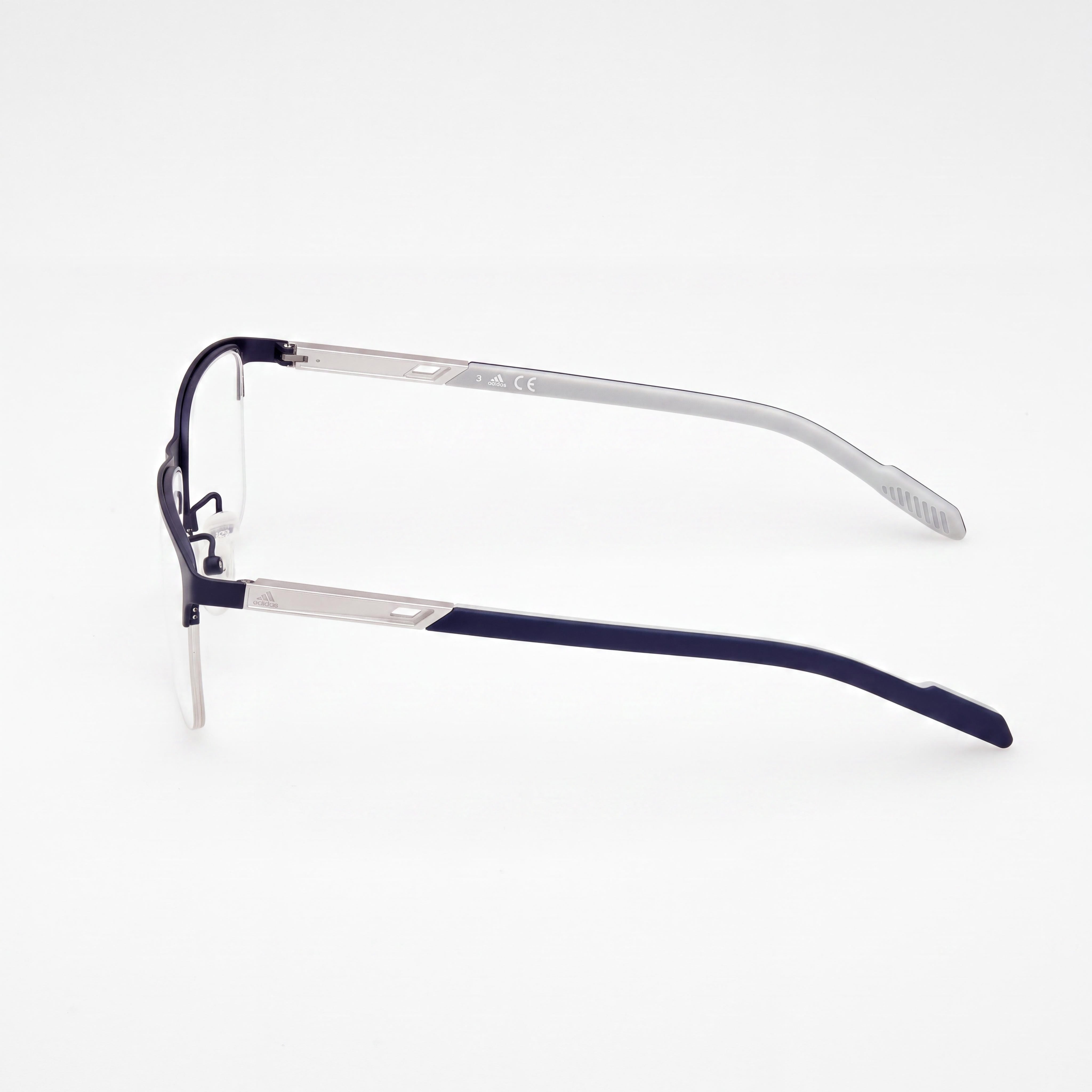 adidas SP 5048 Men's Matte Blue Metal Optical Frames, Clear Demo Lenses, Prescription Ready, 57-15-145, Photo 3