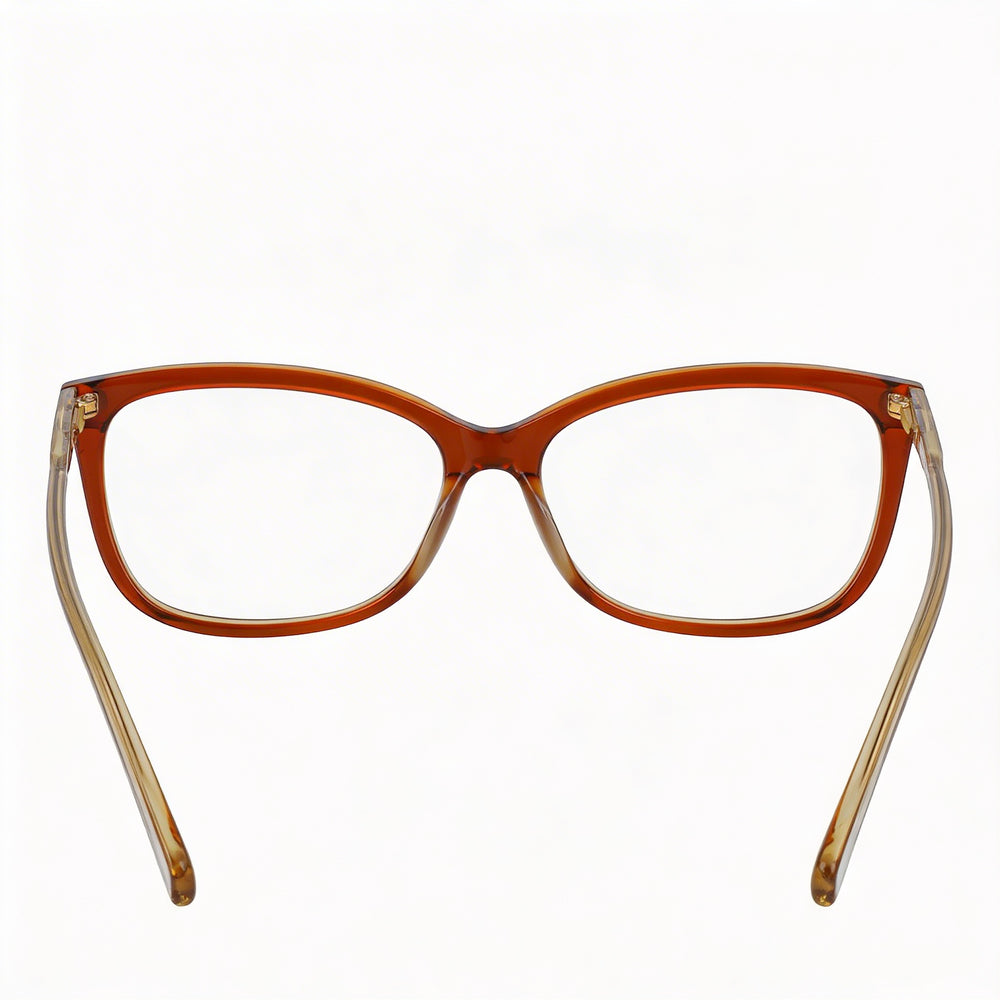 Longchamp Modern Men’s Eyewear with Alloy Steel Construction, Featuring Caramel Frame and Polycarbonate Lenses in Caramel, 54mm