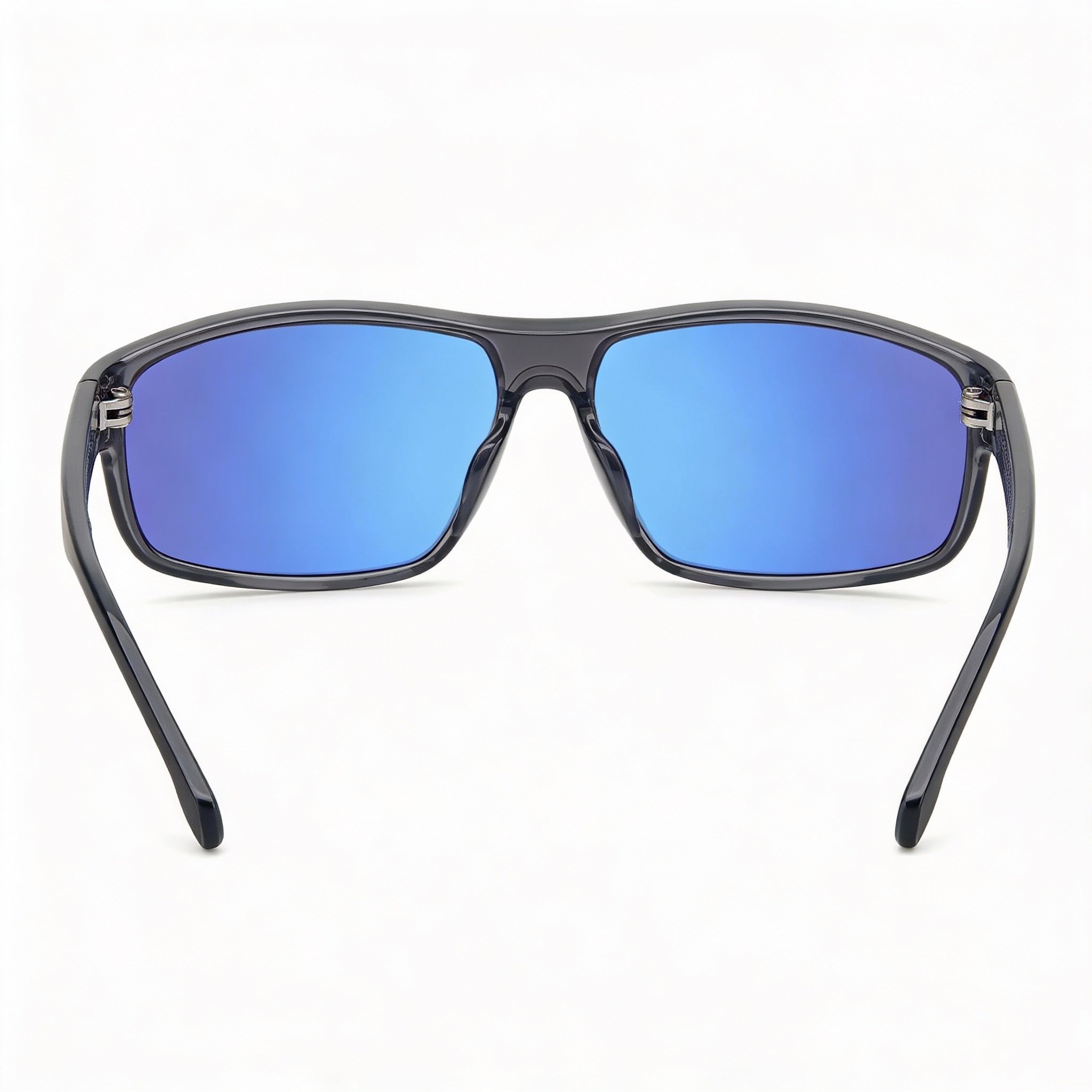 Carrera Men's 8038/S Rectangular Plastic Gray Multi Blue Non-Polarized UV Protection Sunglasses 61mm, Photo 3