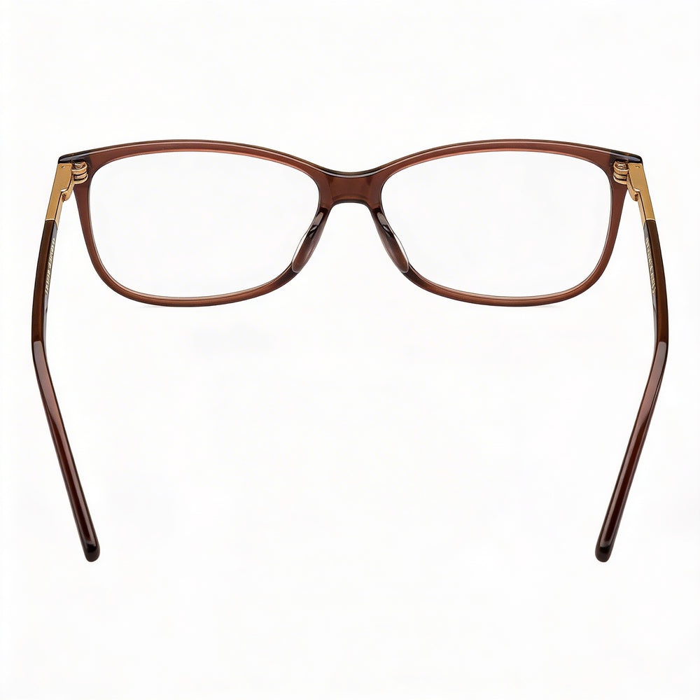 Monturas Ópticas Modernas Marc Jacobs Marc 513 de Acetato Marrón para Mujer con Lentes de Muestra Transparentes, Aptas para Receta, Ancho de Lente de 53 mm
