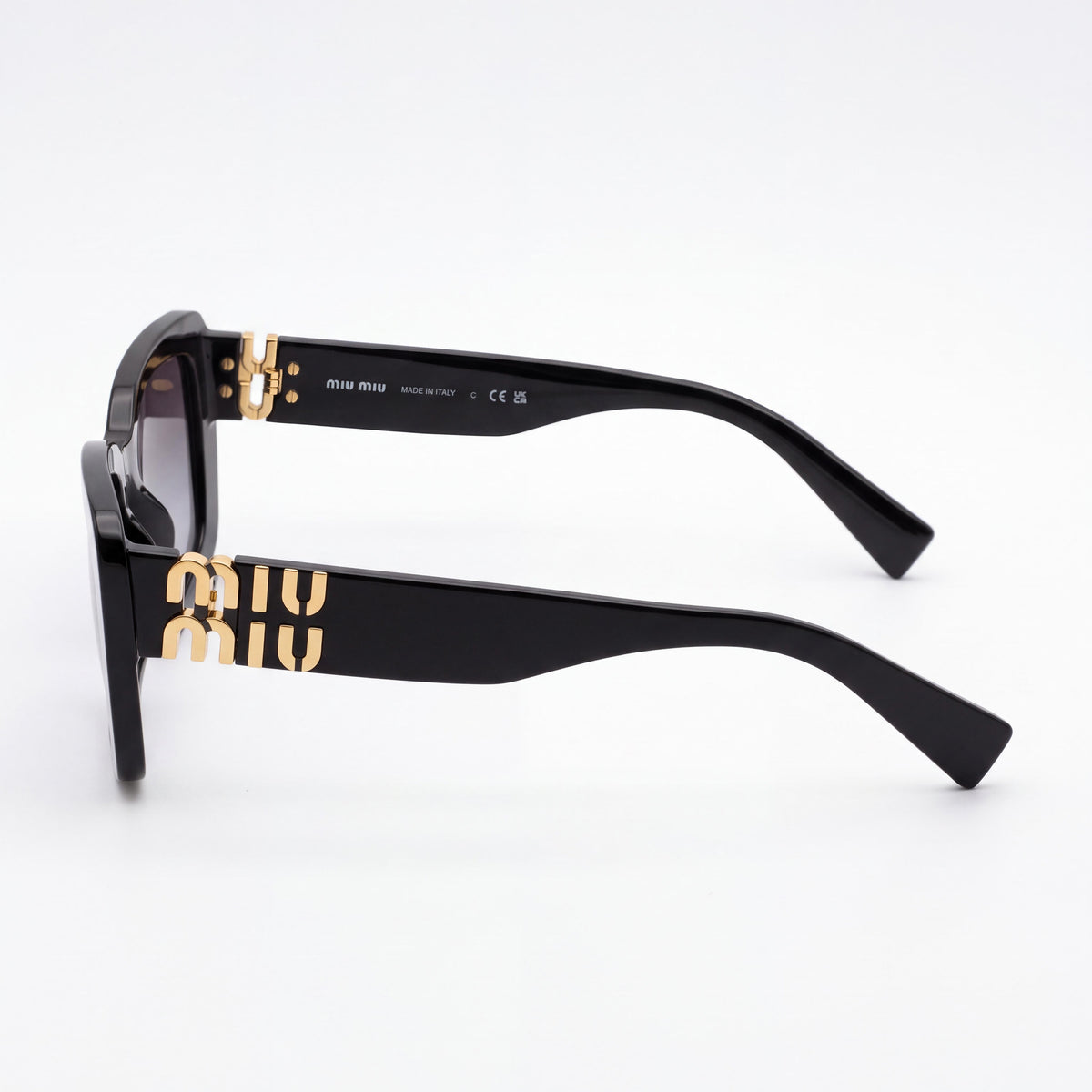 Gafas de sol Miu Miu 0MU 07YS 53 1AB5D1 para mujer, de acetato multicolor, con lentes grises degradadas, no polarizadas y protección UV, 53 mm, Photo 3