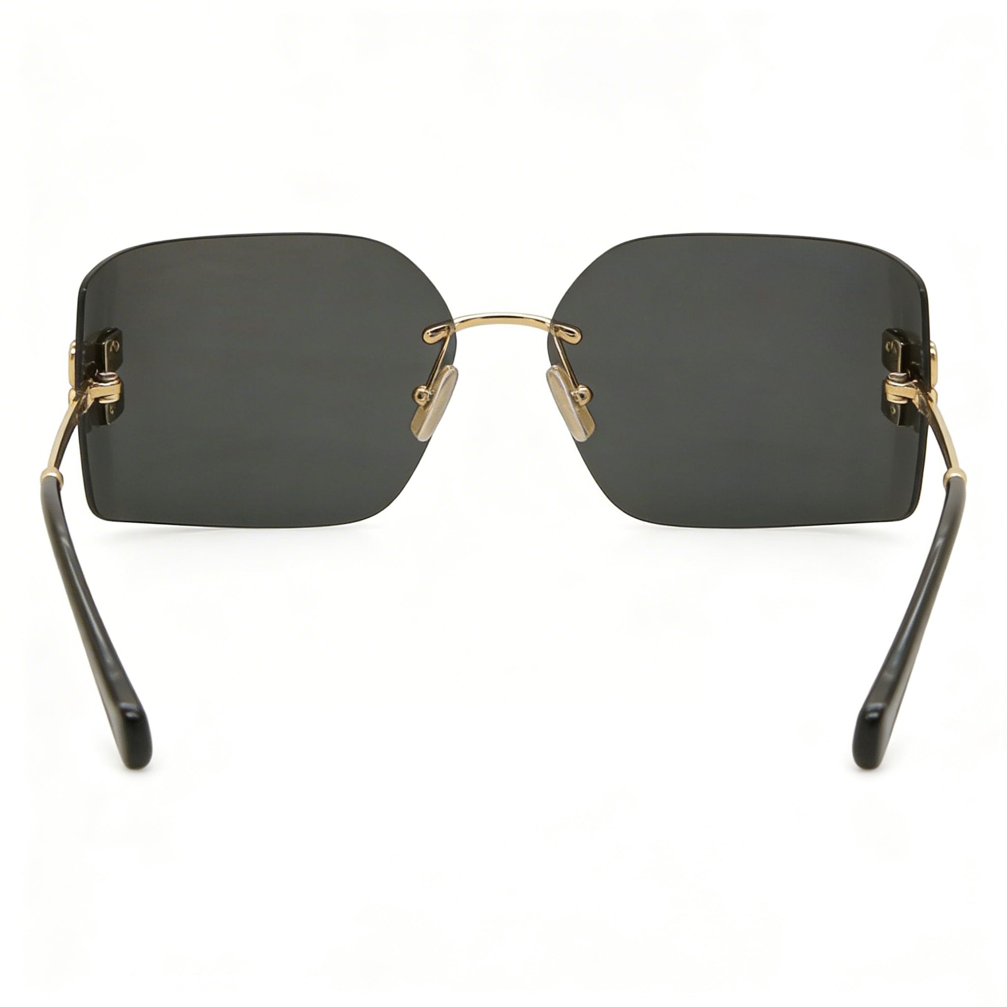 Miu Miu Modern Women's Metal Gold Dark Grey Frame Grey Lens Non-Polarized Sunglasses 54mm, Photo 3