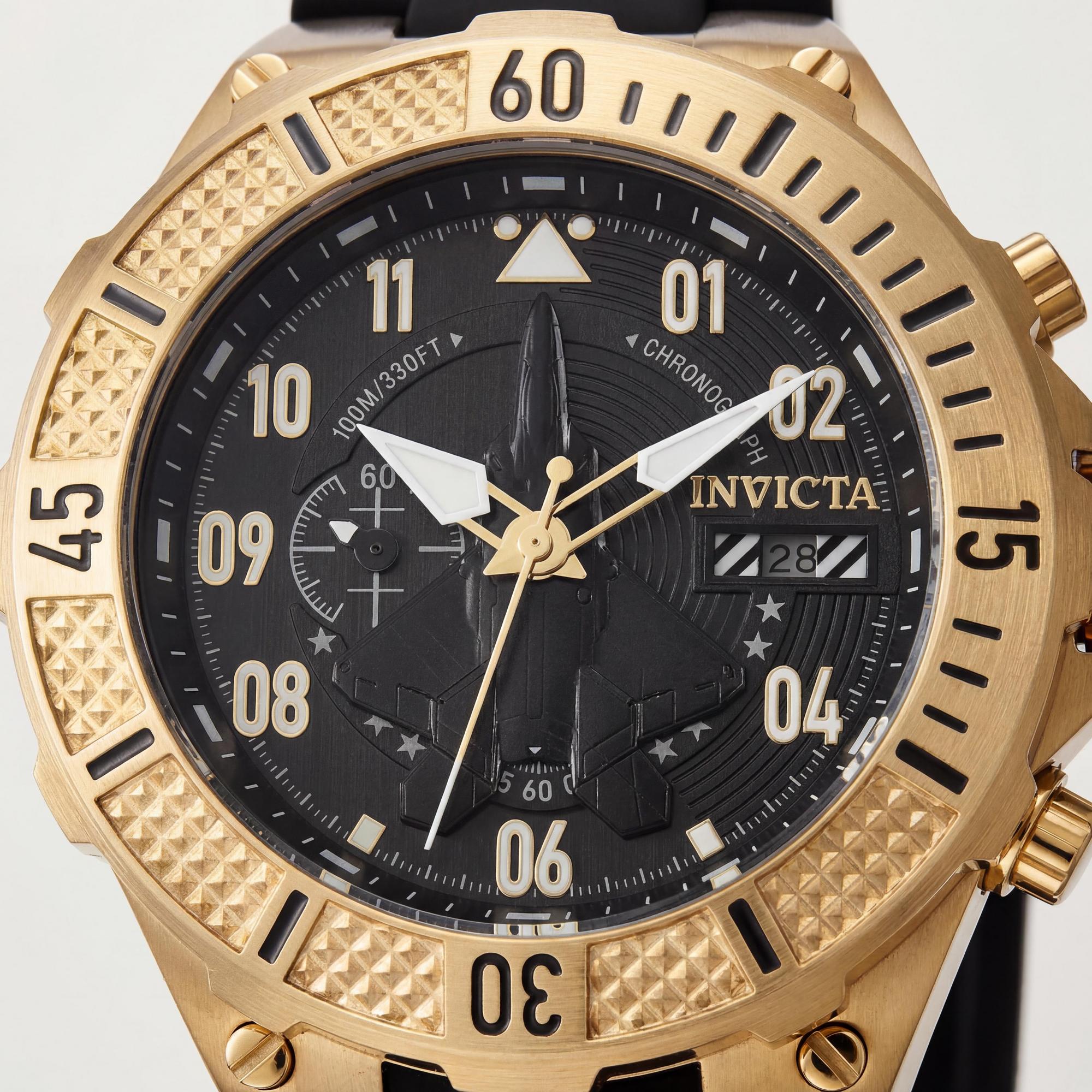 Invicta Men's Classic Sport Wrist Watch with Black Stainless Steel Case and 50mm Diameter, Photo 2