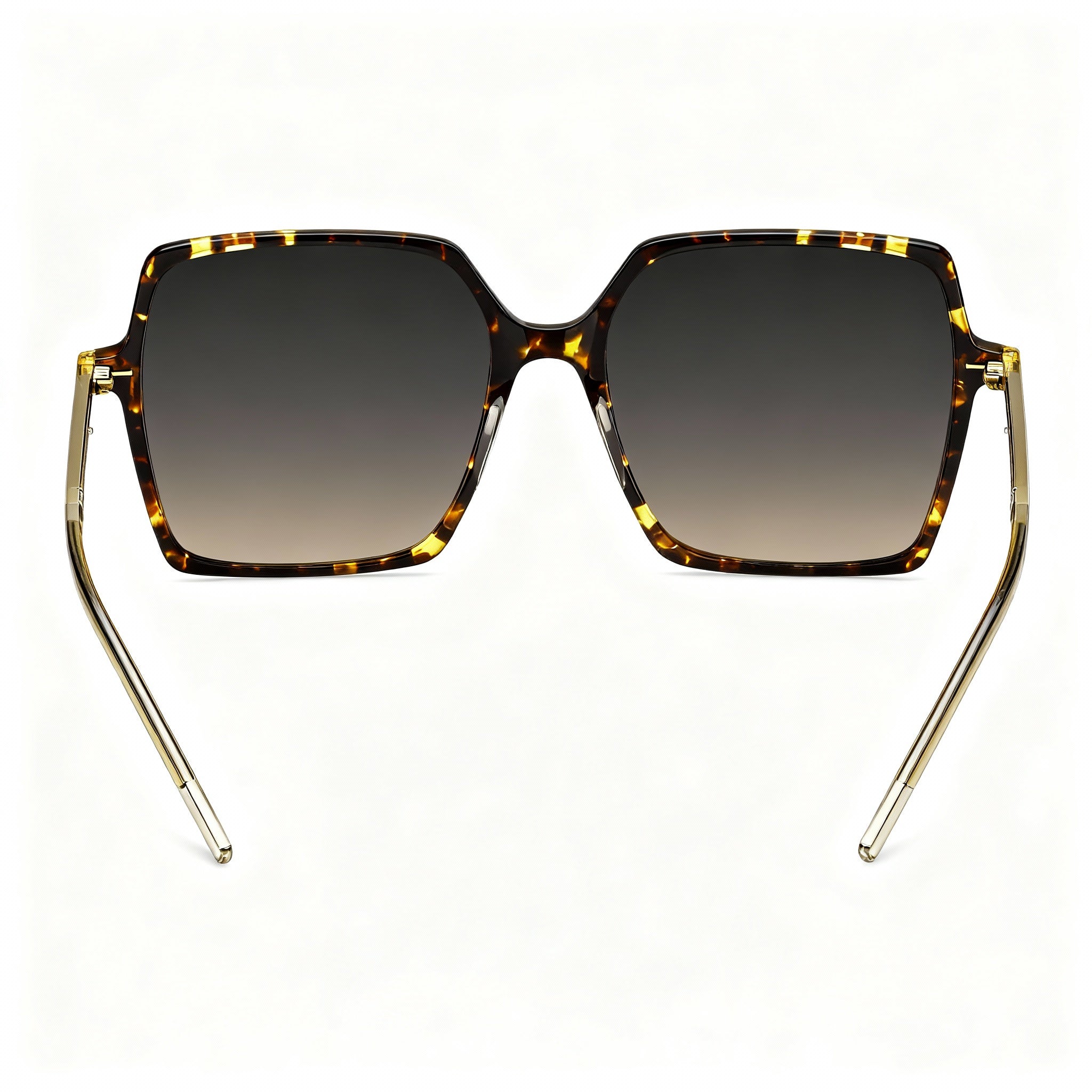 BOSS Casual Women's Light Acetate Non-Polarized Gradient UV Protection Havana Yellow 57mm Sunglasses, Photo 4