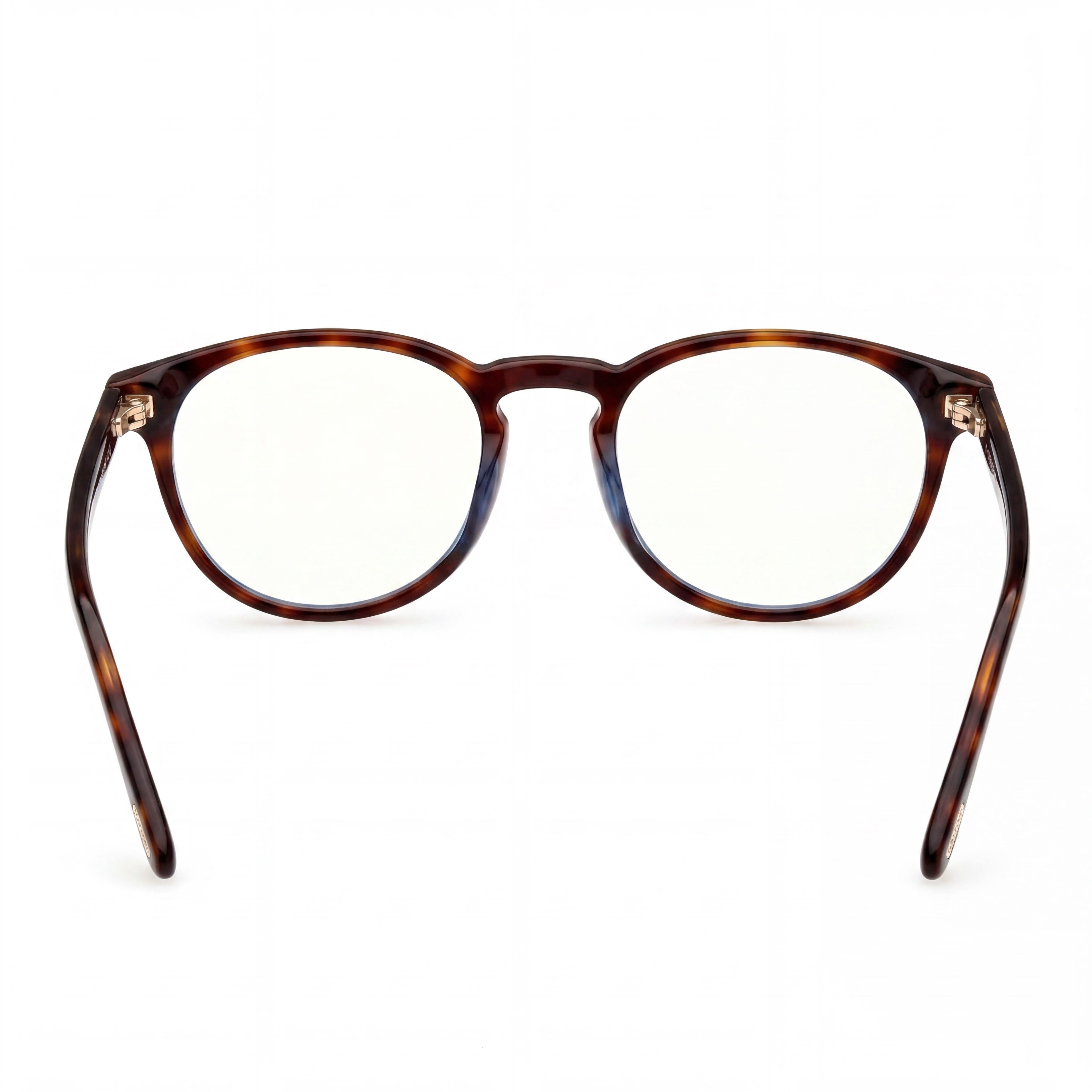 Gafas Tom Ford Ft5803-b para hombre, montura de plástico pantografiado brillante color habana, con lentes transparentes que bloquean la luz azul, 49mm, Photo 3
