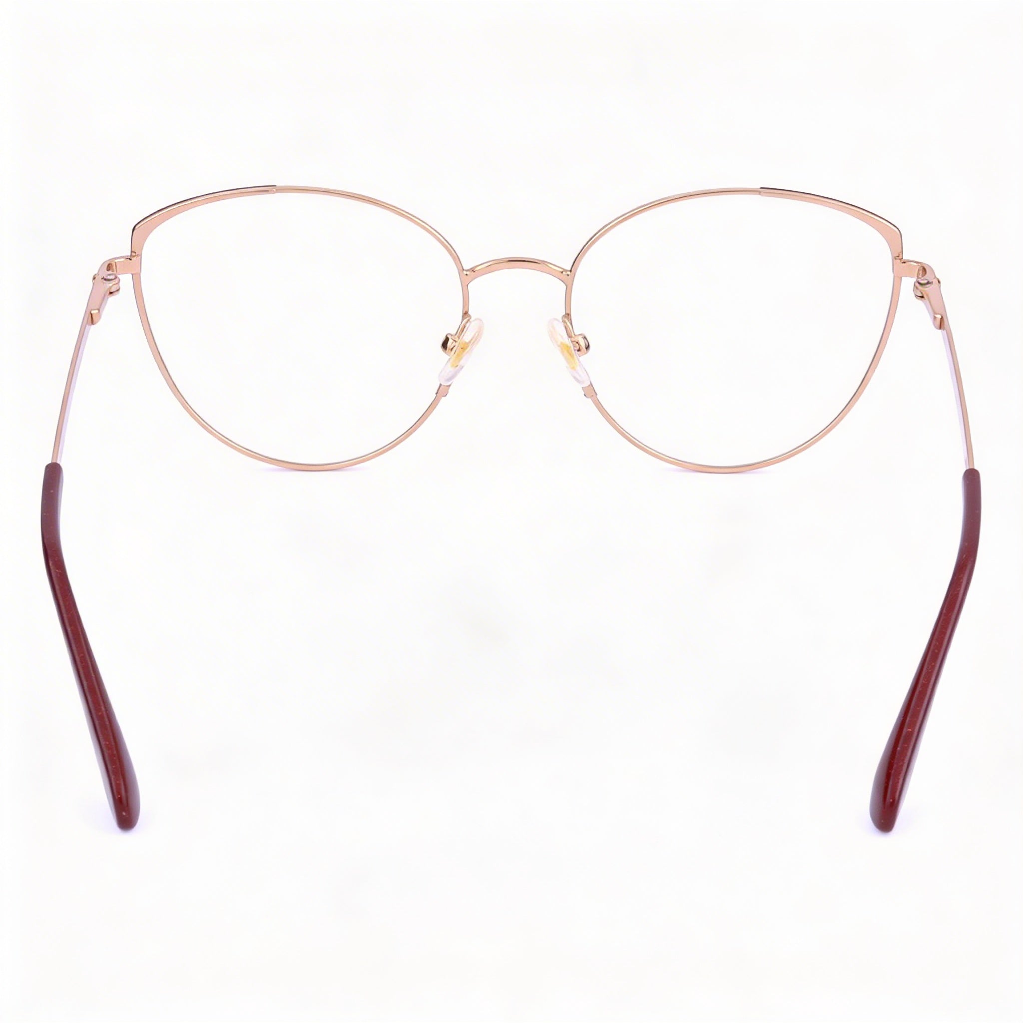 Kate Spade New York Modern Women's Metal Frame Eyeglasses with Polycarbonate Lenses, Rose Gold Red, 52mm, Photo 3