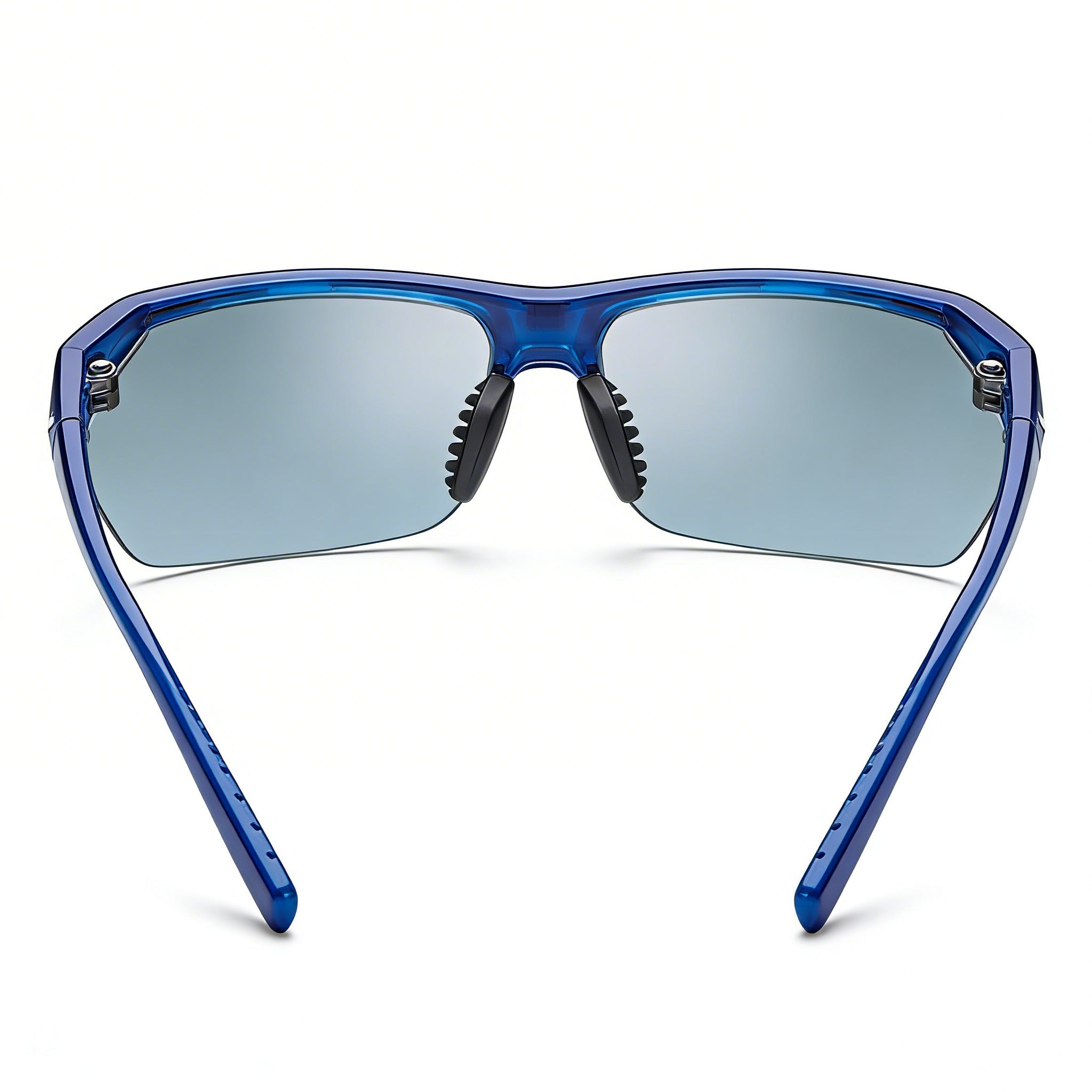 Gafas de sol de competición Nike Wayfarers de plástico azul para mujer con protección UV y lentes intercambiables, Photo 4