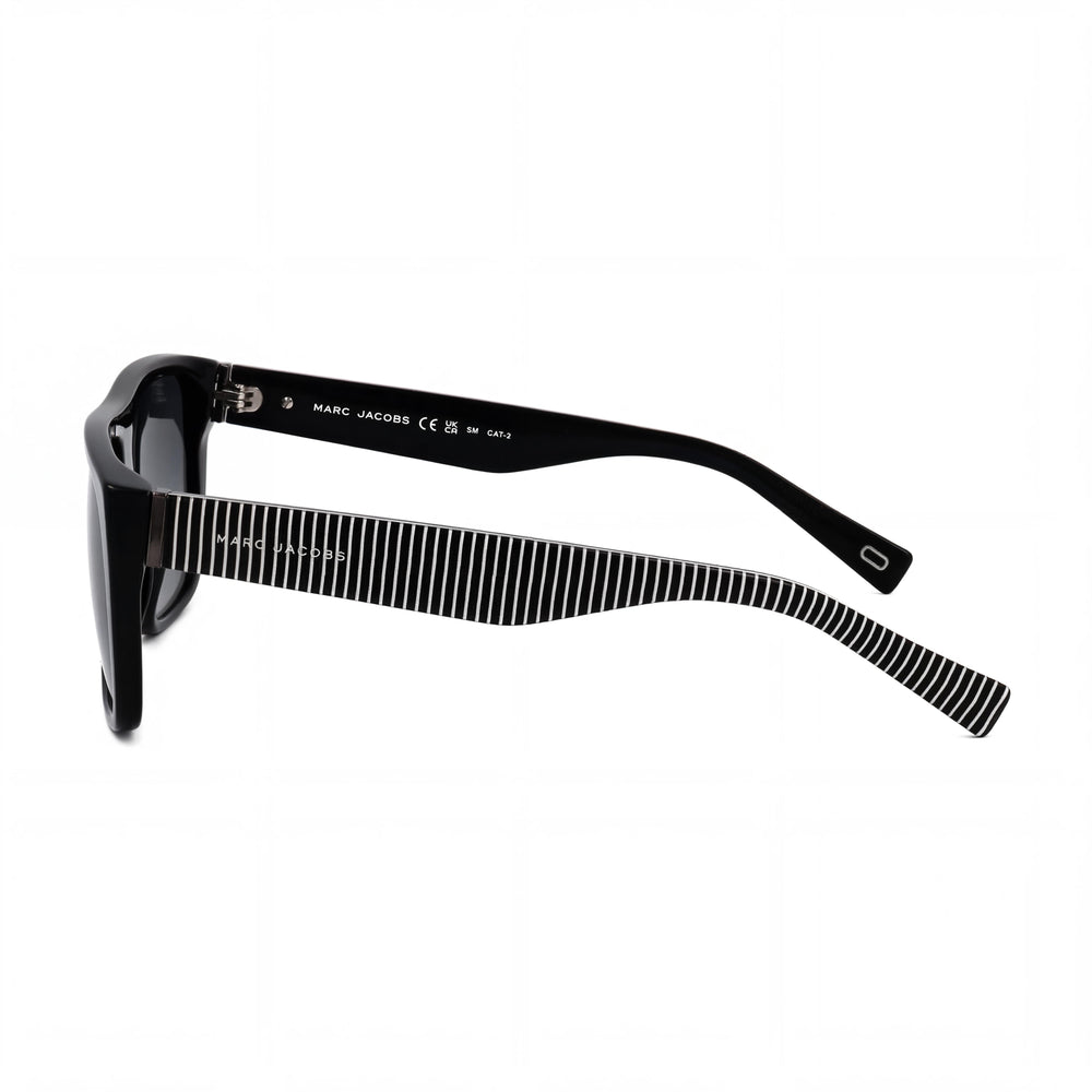 Gafas de sol Marc Jacobs Marc096/S de mujer cuadradas de plástico negro con lentes degradadas gris oscuro UV 400 de 57 mm