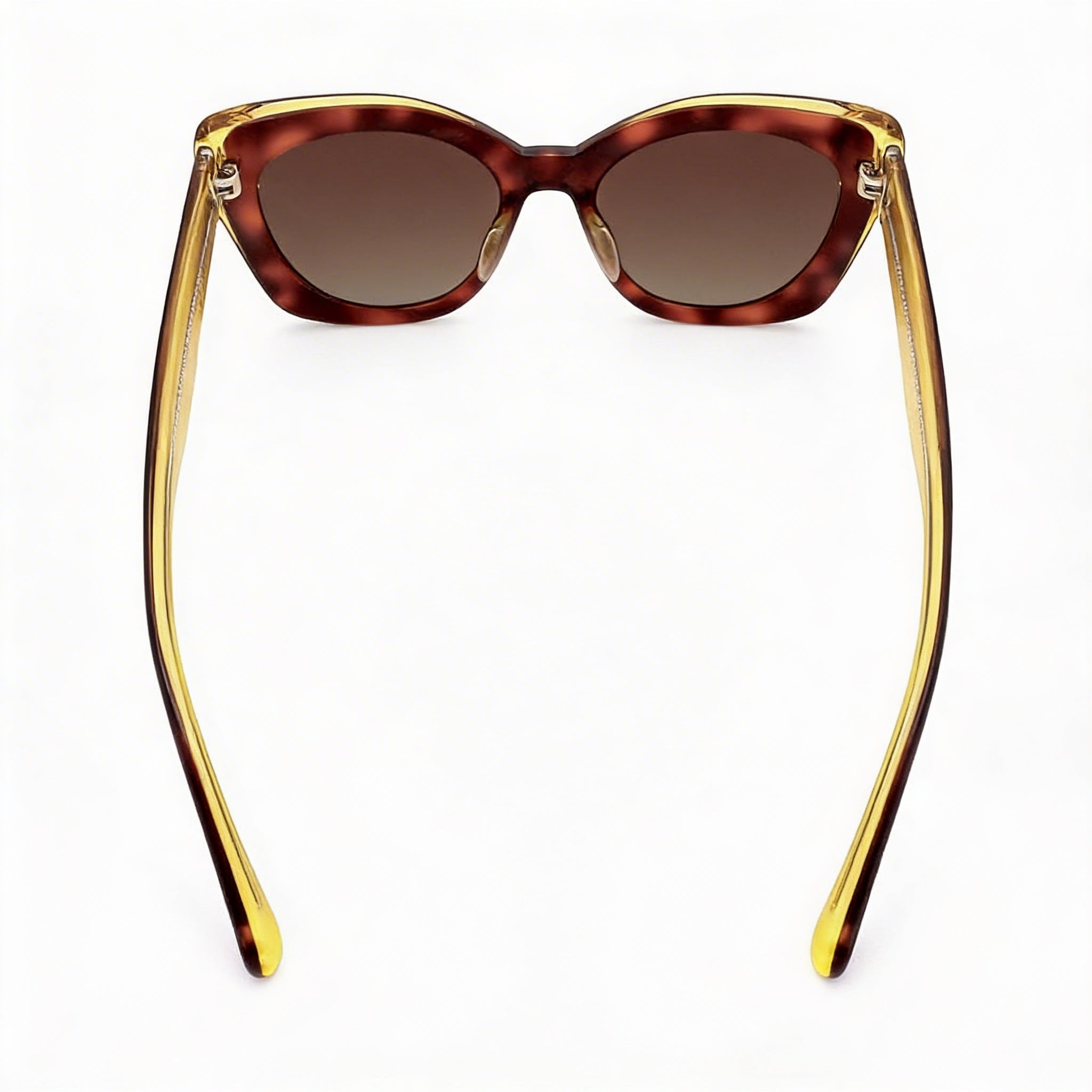 Kate Spade New York MARIGOLD/S Gafas de sol de mujer marrones havana de acetato con protección UV y cristales marrones degradados de 51mm, Photo 4