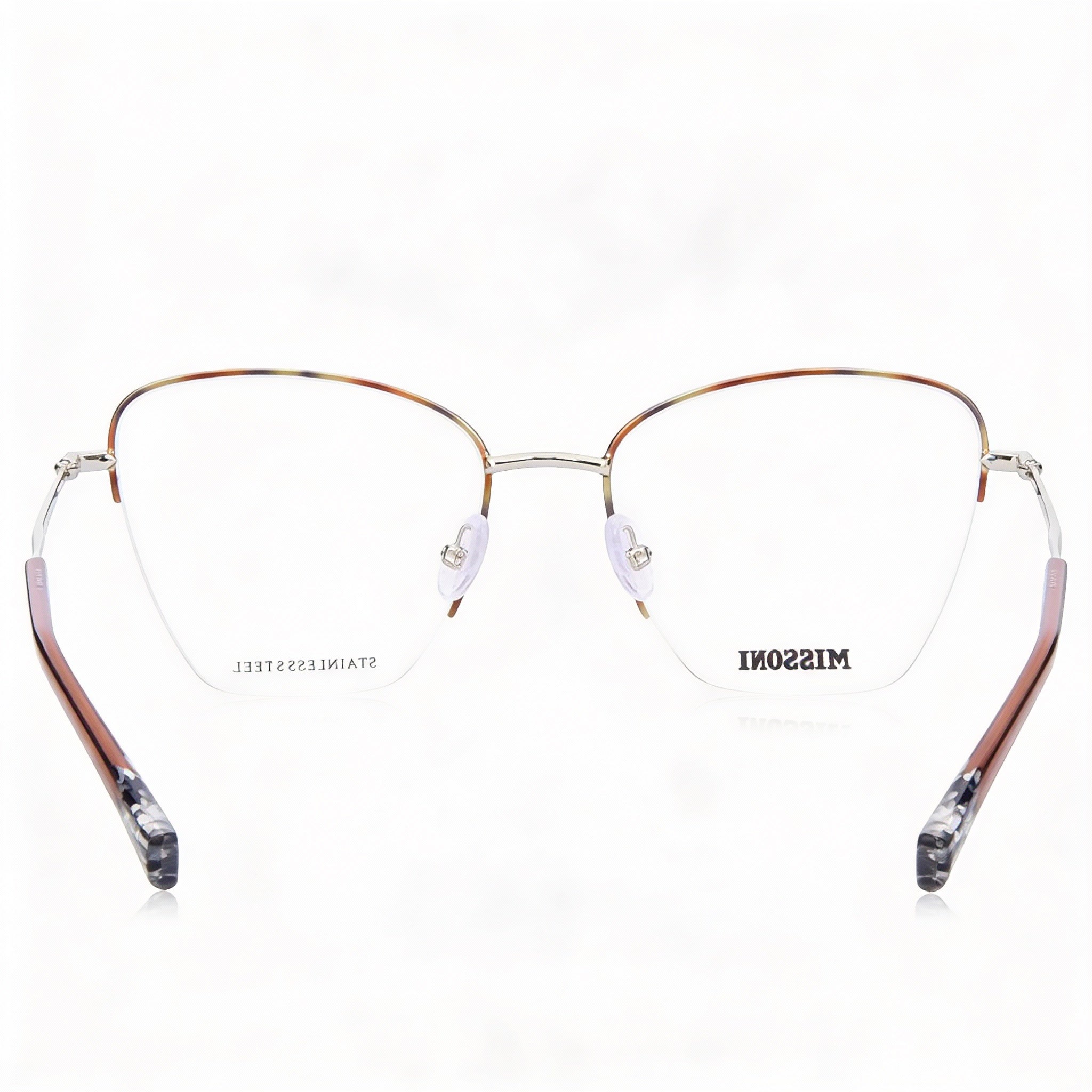 Gafas Missoni Casual MIS 0122 para mujer, de acero inoxidable, no polarizadas, con montura de cuerno de paladio, 53 mm, Photo 2