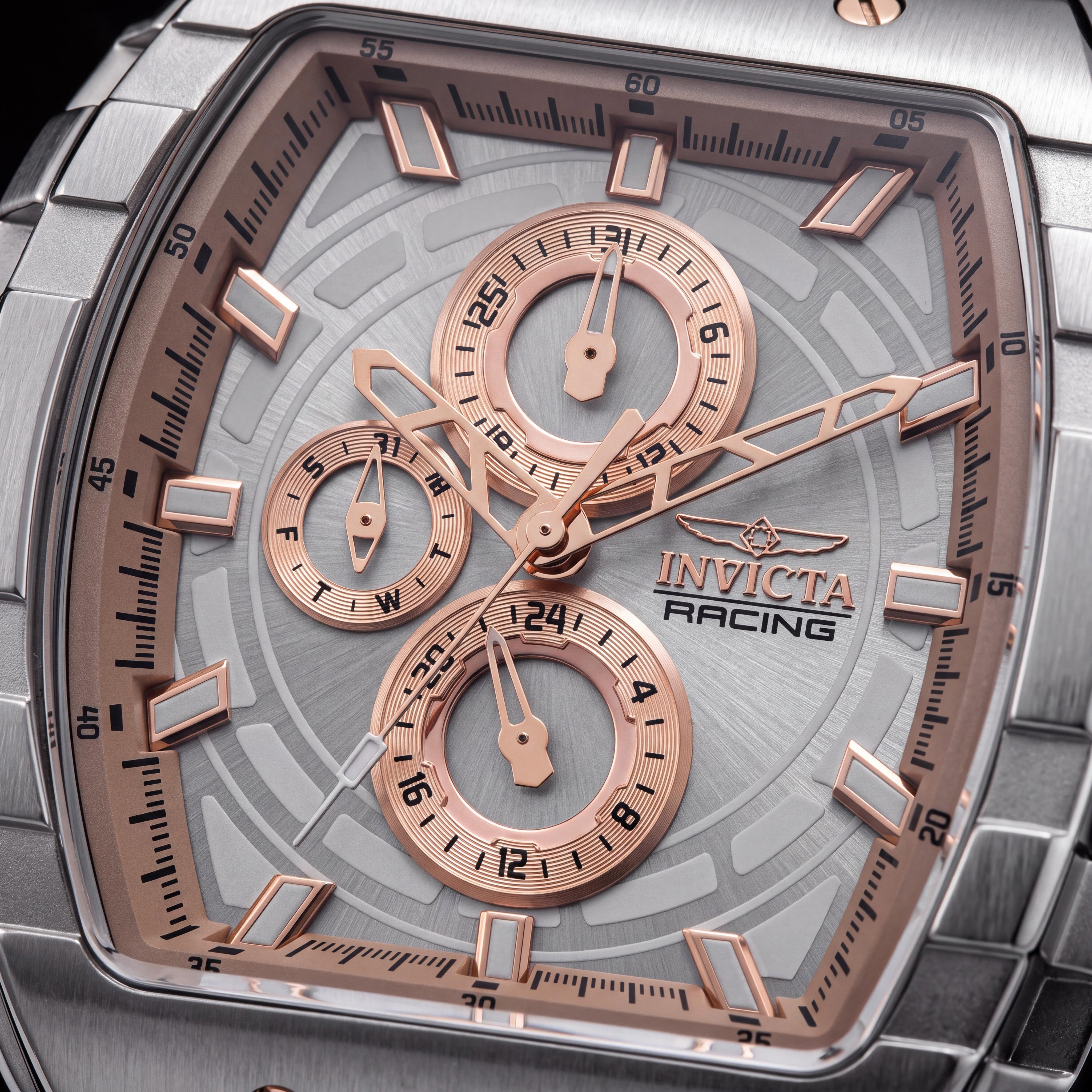 Invicta S1 Rally 50243 Reloj de Cuarzo Cronógrafo para Hombre, Esfera Plateada, Caja de Acero Inoxidable 47mm, Photo 2