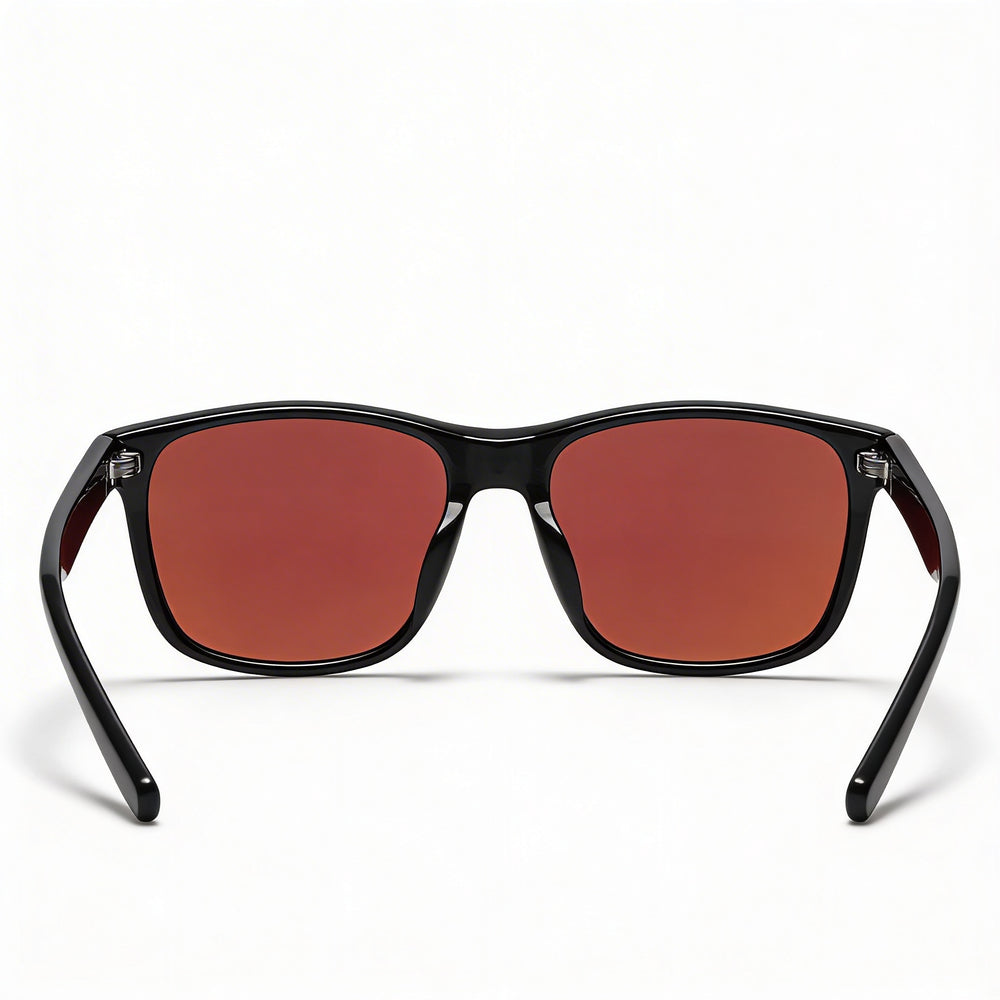 Gafas de sol Nike Modern para hombre, de espejo, color negro y rojo, de ajuste grande