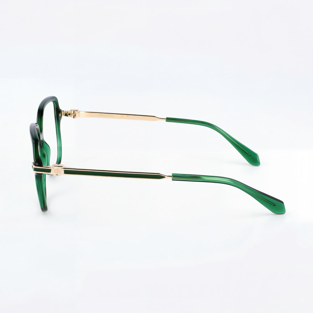 Ferragamo Sf3012 Women's Transparent Green Acetate Frame Eyeglasses, Lens 53mm, Bridge 16mm, Temple 140mm