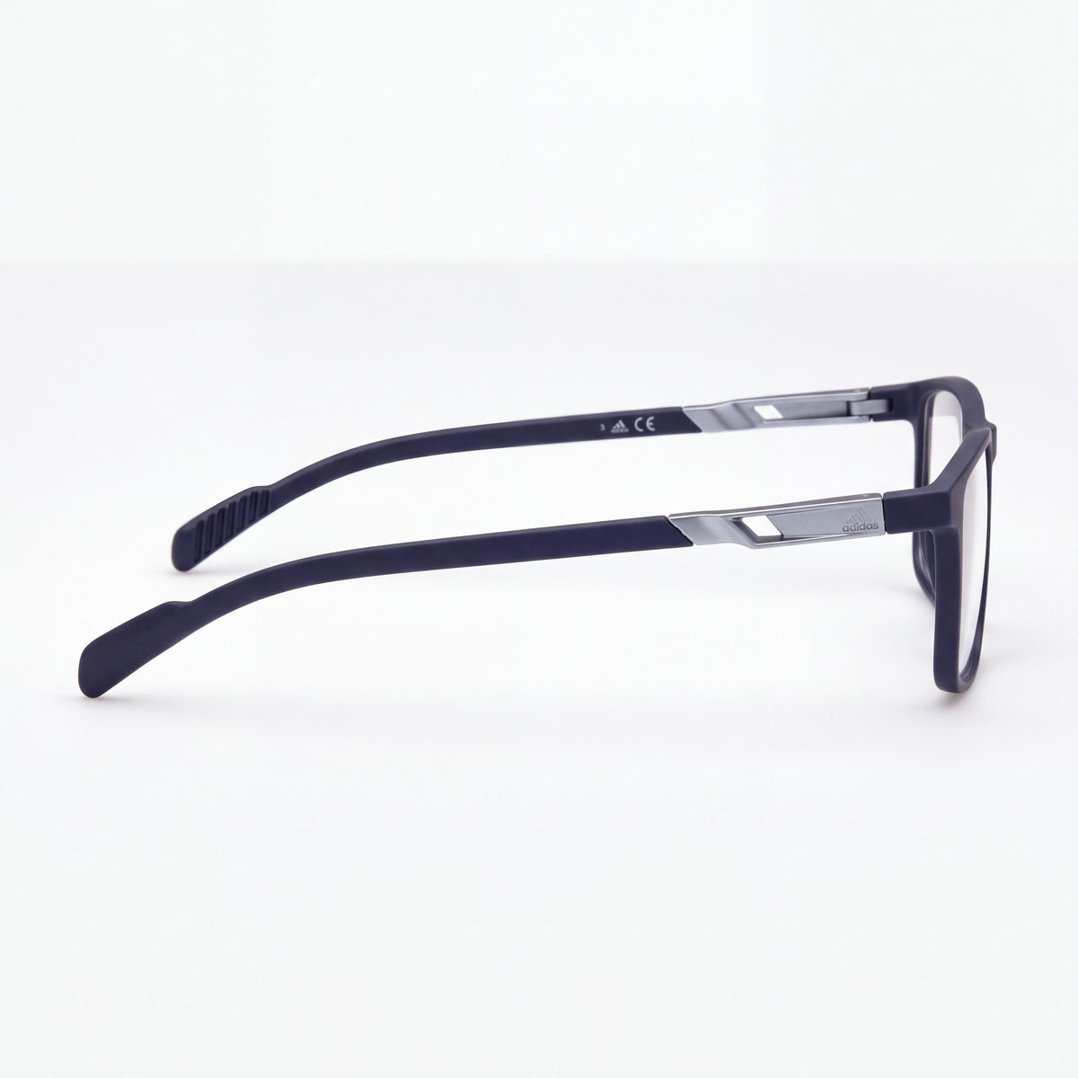 adidas SP5031 Men's Rectangular Injected Optical Frame in Matte Blue with Clear Demo Lenses, Prescription Ready, Size 54-16-140, Photo 3