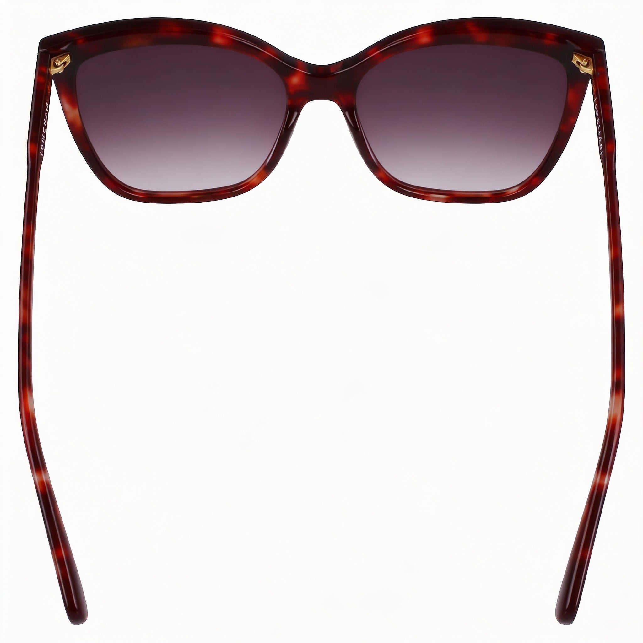 Gafas de sol casuales Longchamp LO729S para mujer con montura de propionato Havana rojo y lentes de policarbonato de 55 mm, Photo 4