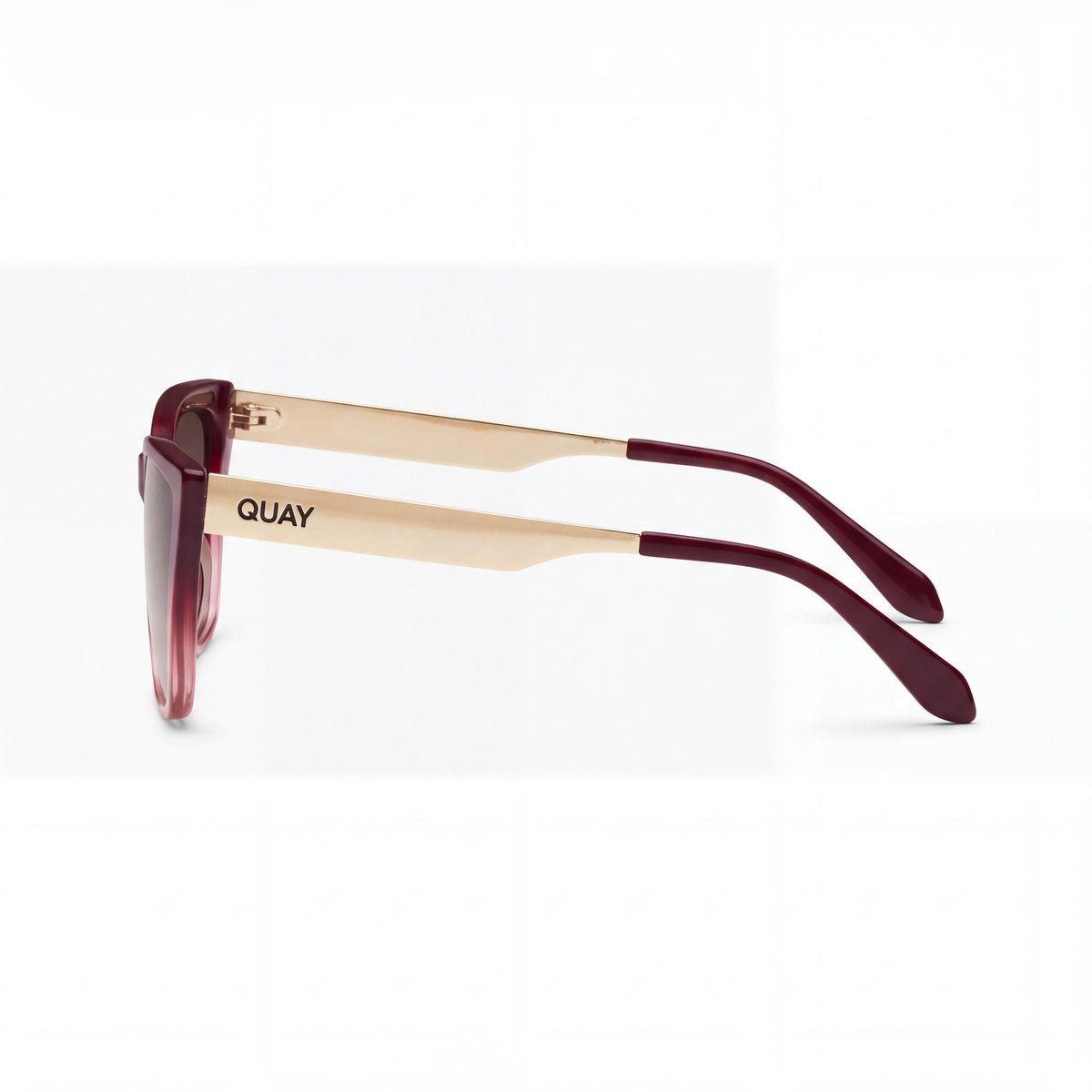QUAY AUSTRALIA Call The Shots Women's Casual Non-Polarized Sunglasses Rouge Ombre Dark Brown Combination Frame 59mm, Photo 2