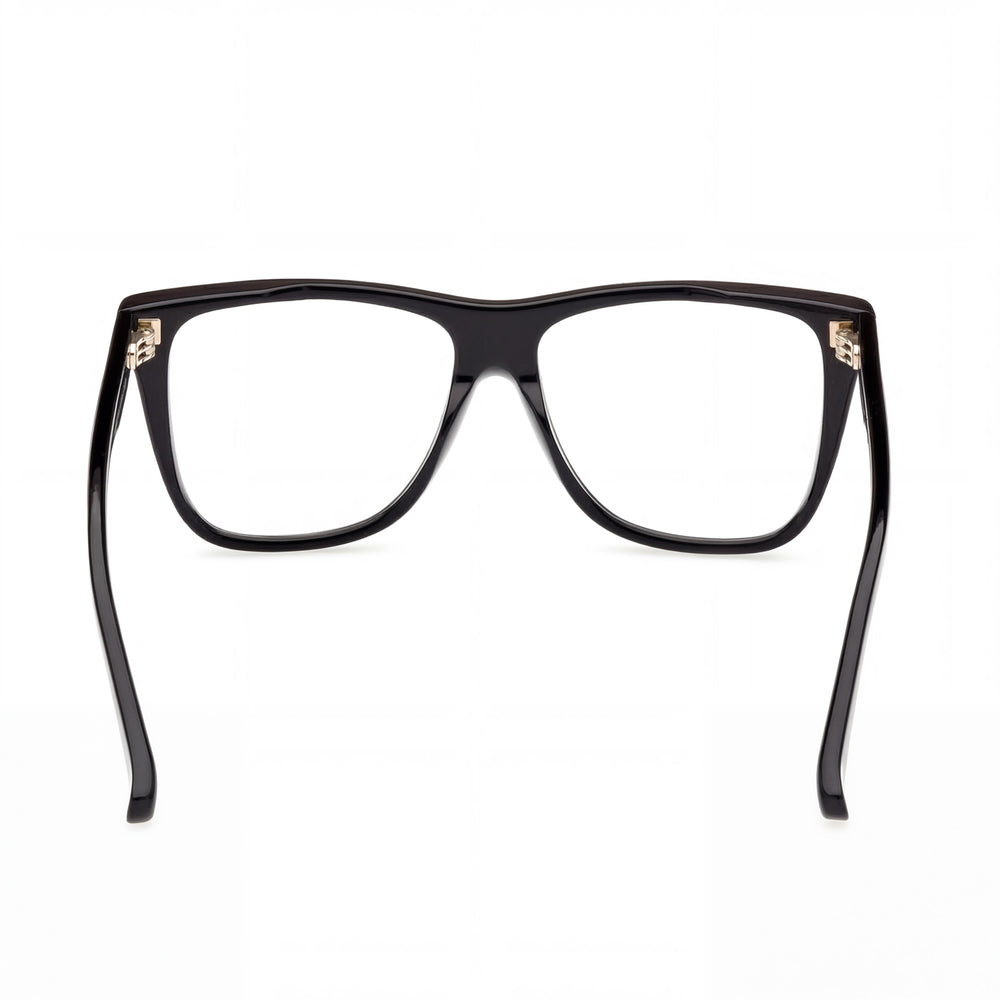 Gafas de mujer MaxMara Mm5096 con montura de plástico negro brillante y lentes transparentes de policarbonato de 54 mm