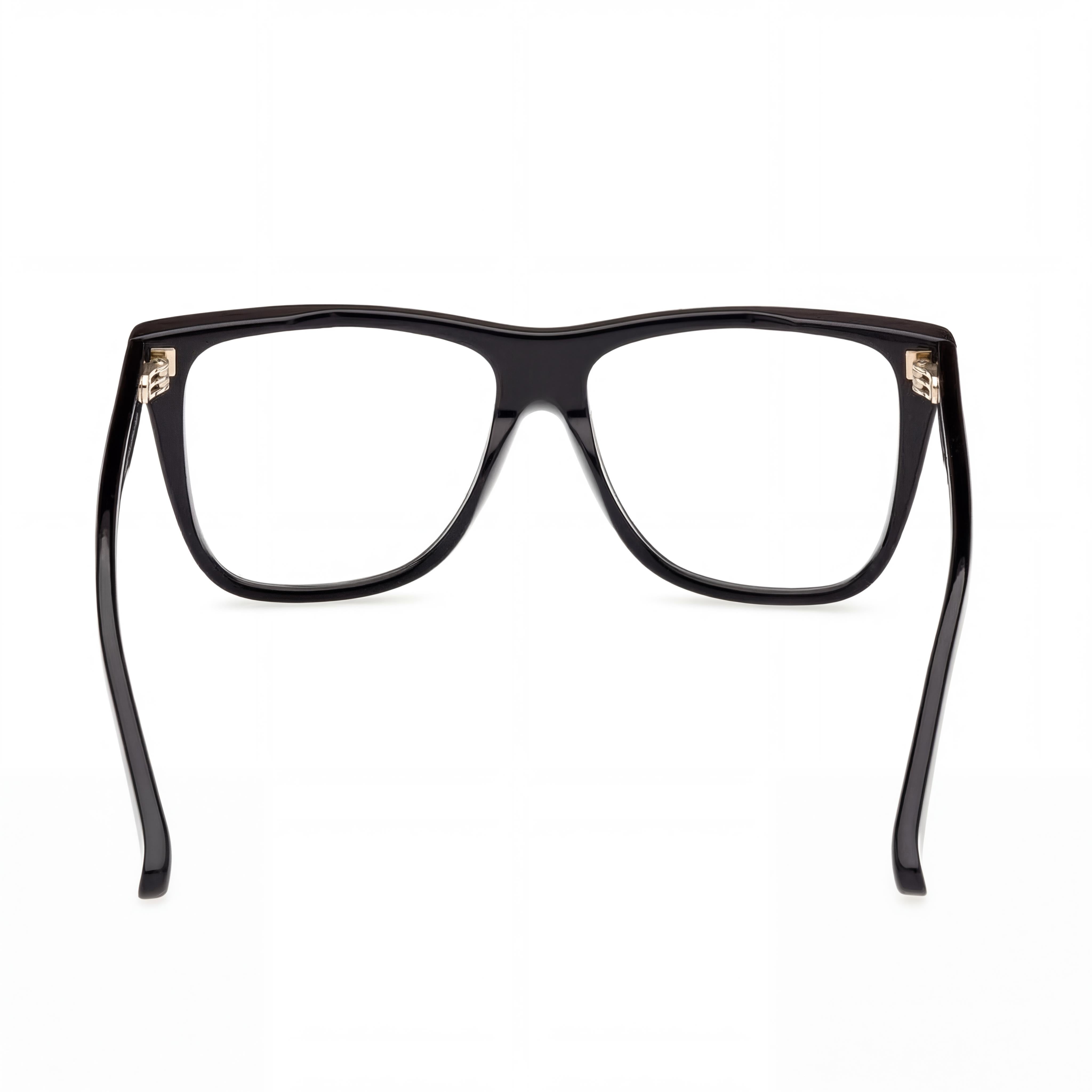 MaxMara Mm5096 Women's Eyewear with Shiny Black Plastic Frame and Clear Polycarbonate Lenses 54mm, Photo 3
