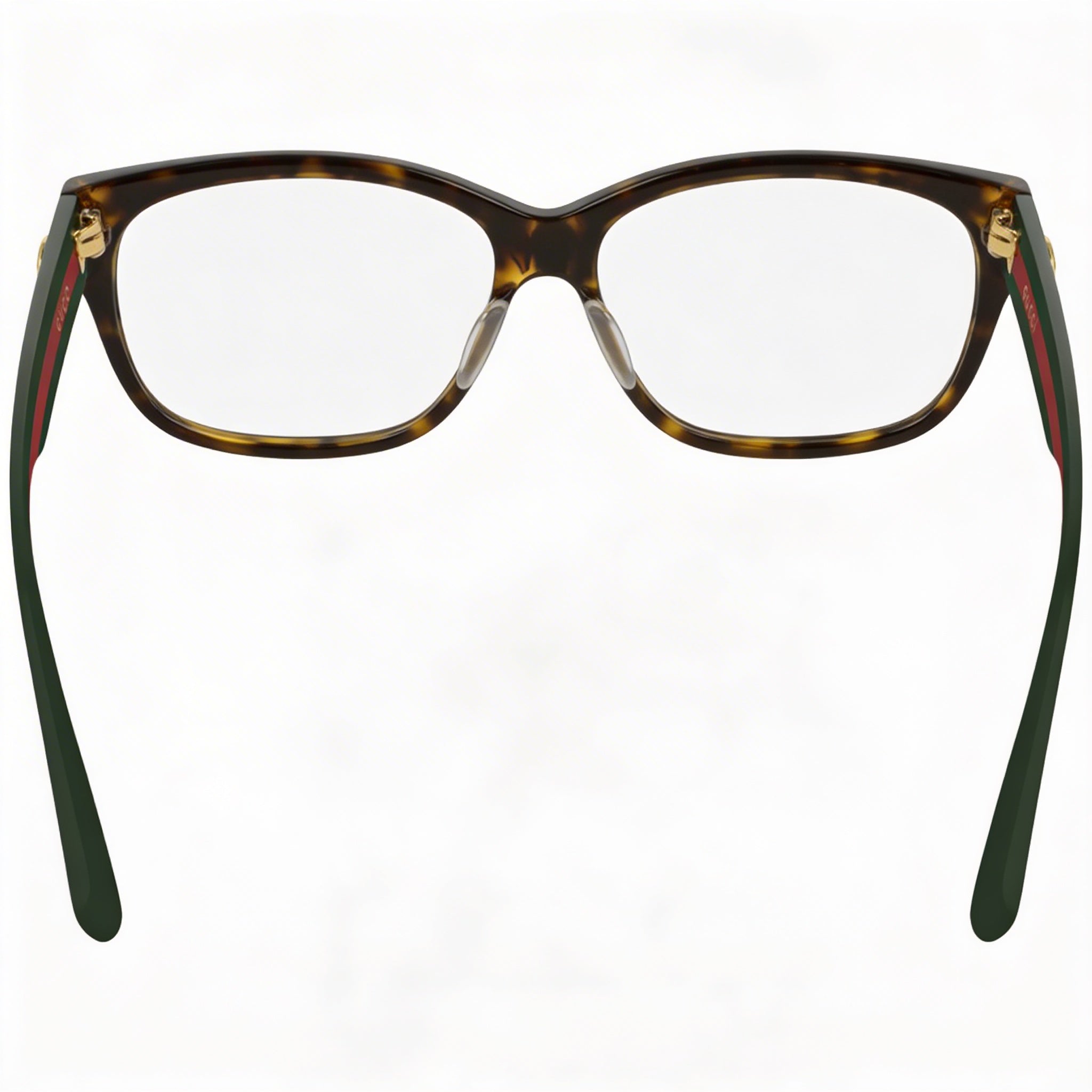Monturas ópticas Gucci Gg0278o-012 para mujer, rectangulares, de plástico, con montura completa y graduadas, color verde habana, 55 mm, Photo 4
