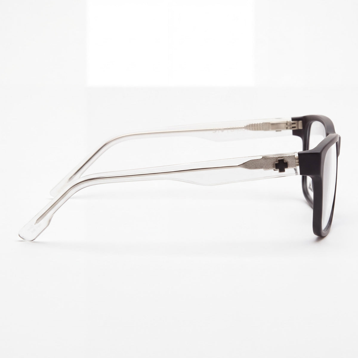 Montura de acetato unisex SPY BRODY 58, negro mate/cristal brillante con lentes de demostración de 58 mm, Photo 3