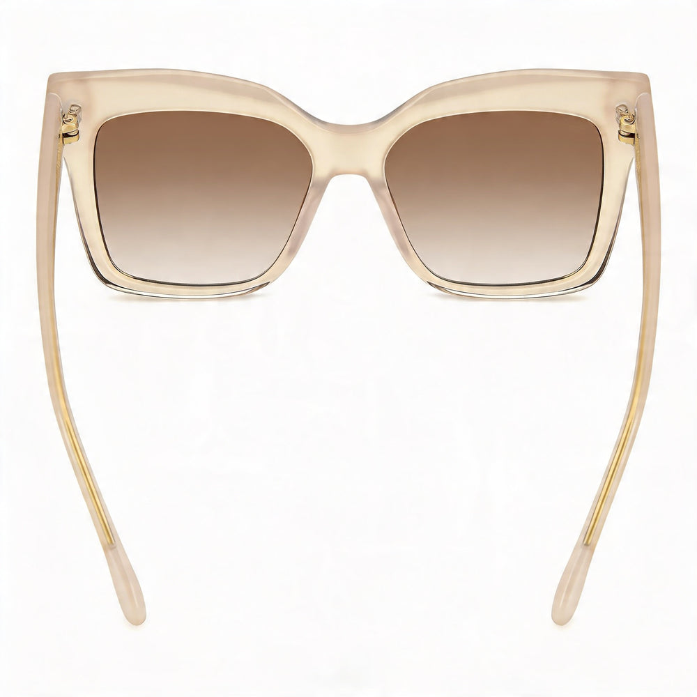 Carrera Casual Women's Sunglasses, Ivory Acetate Frame, Brown Shaded Polycarbonate Lenses, 54mm Lens