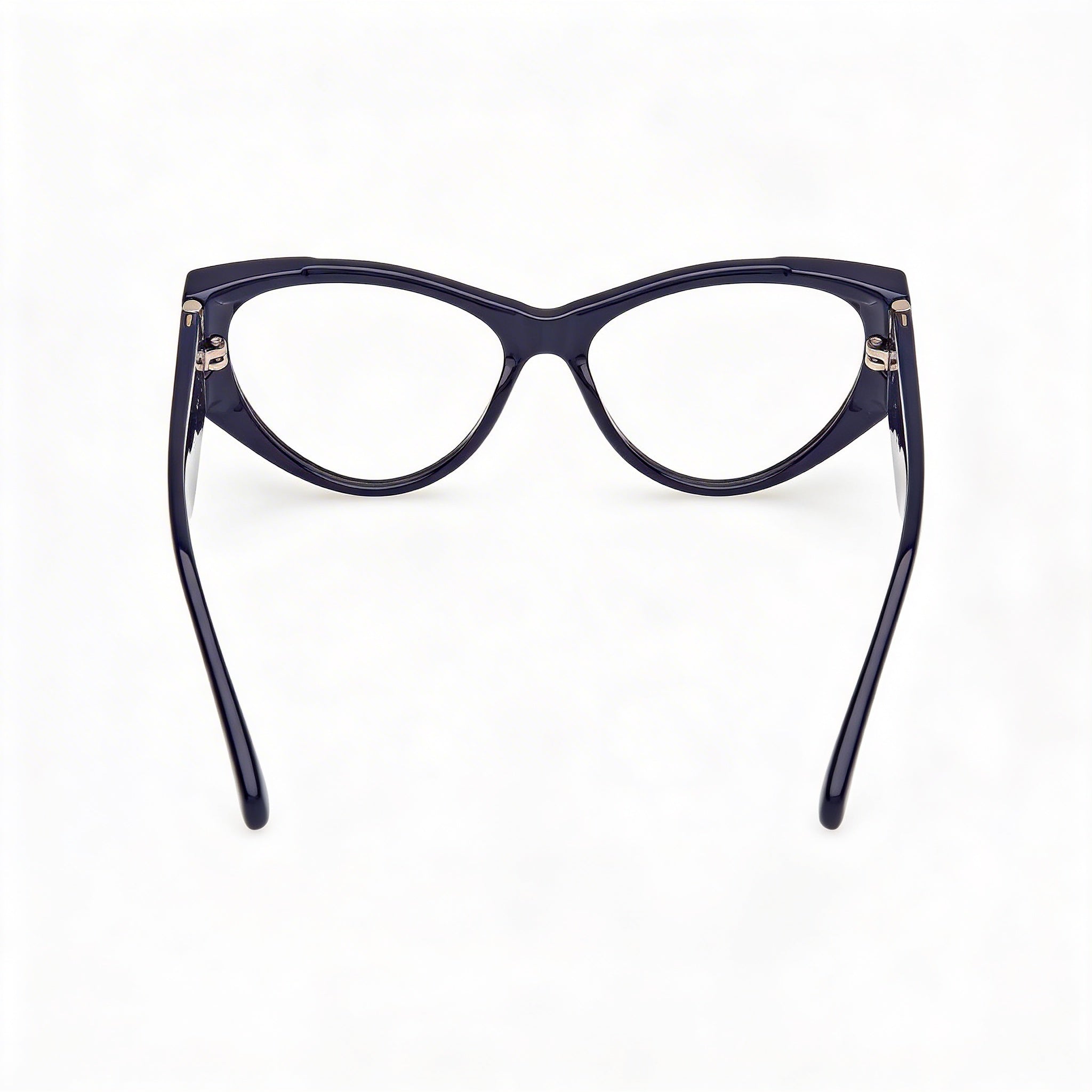 MaxMara Mm5174 Women's Shiny Blue Plastic Frame Eyewear with Polycarbonate Lenses, 55mm Lens Width, Photo 3