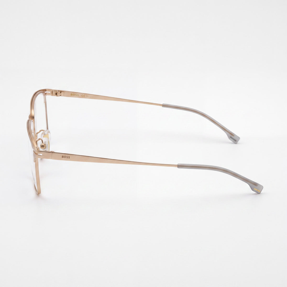 Hugo Boss Boss 1467/f Unisex Rectangular Optical Frames, Featuring a Metal Frame in Matte Gold Finish, Size 57mm, Photo 2