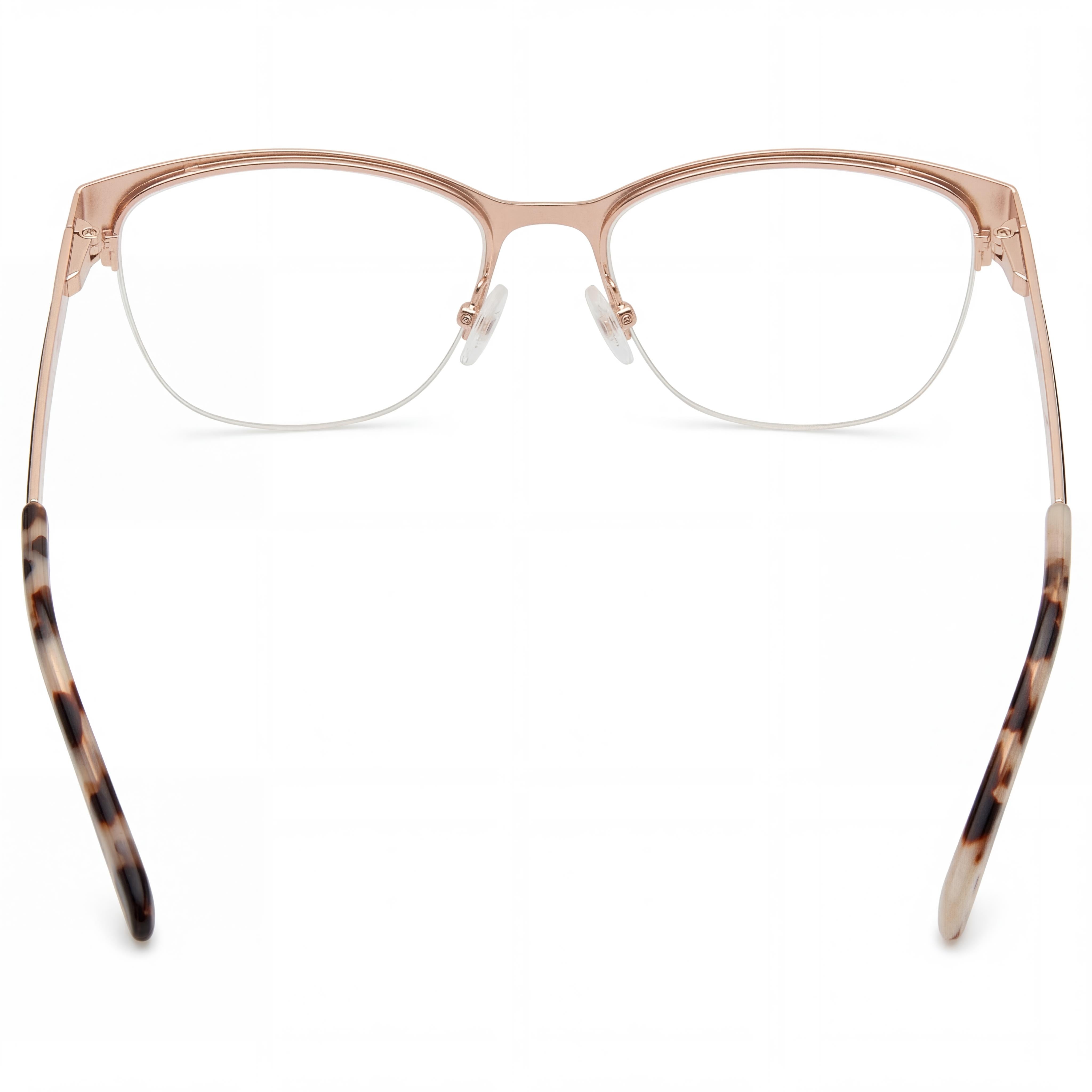 GANT Ga4116 Women's Metal Eyeglasses, Black Shiny Rose Gold, Clear Lenses, 53mm, Photo 3