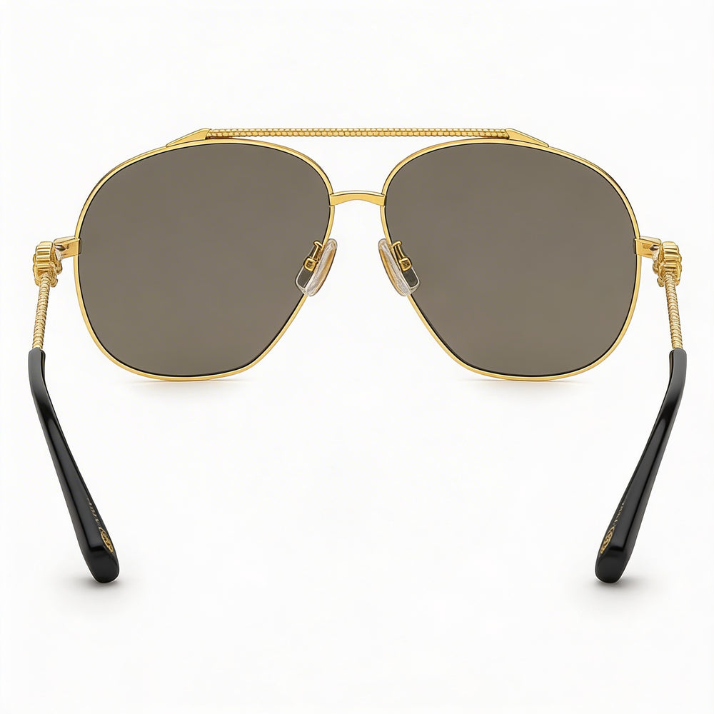 Just Cavalli Src008v Navigator UV Protection Stainless Steel Unisex Sunglasses 62mm Yellow Gold