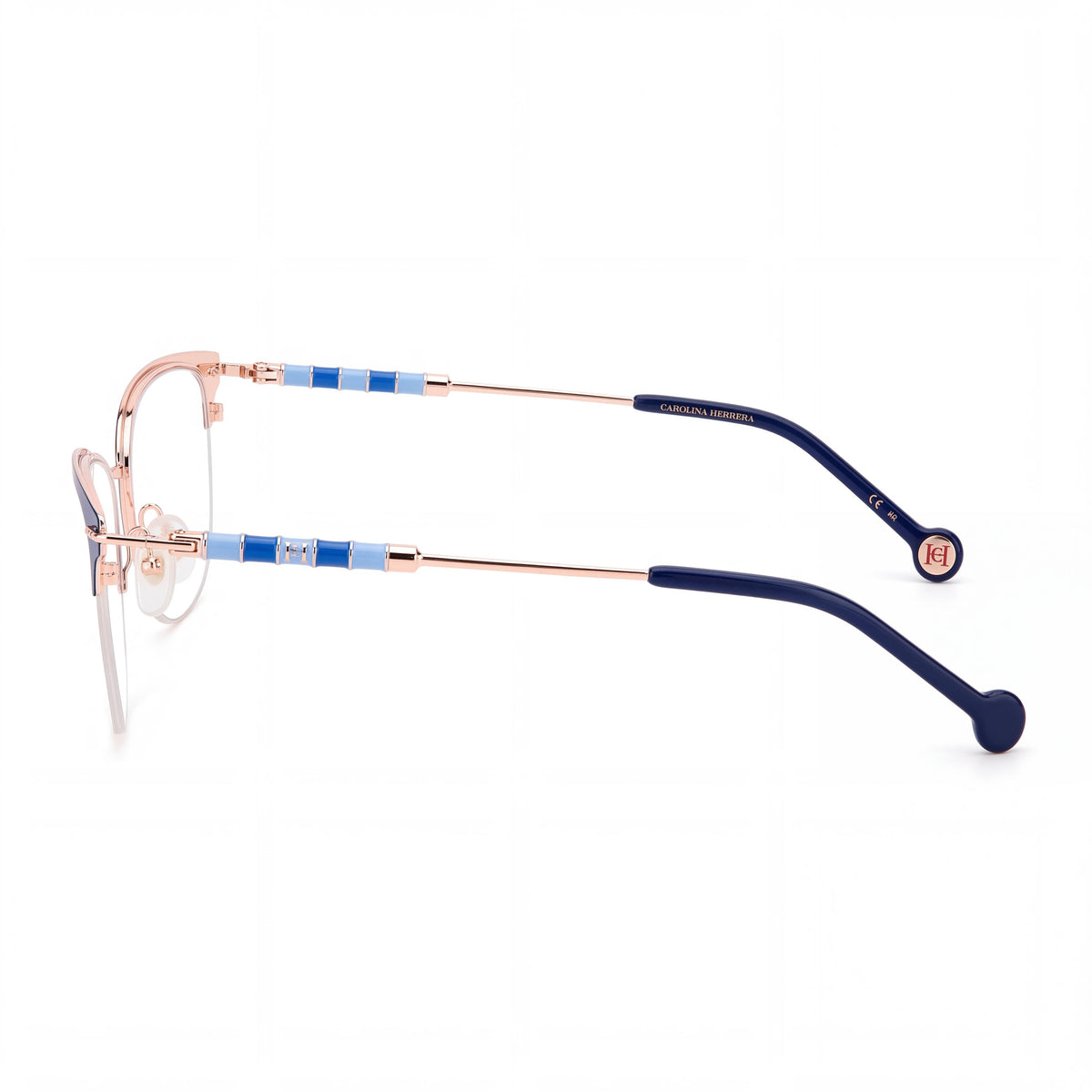 Carolina Herrera 106132 Women's Gold Blue Stainless Steel Eyeglasses 54mm, Photo 3