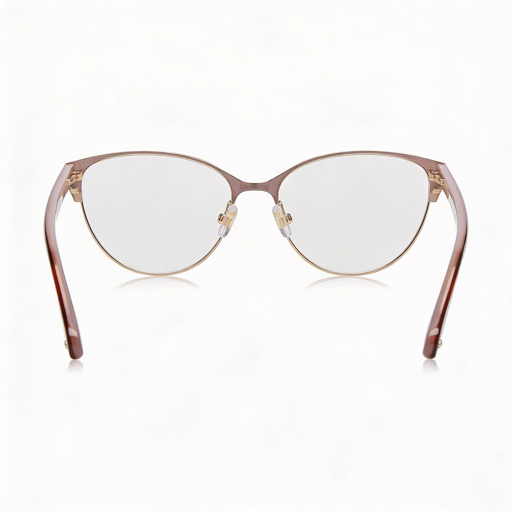 kate spade new york Emelyn Gafas de mujer de acero inoxidable marrón con lentes no demostrativas de 52 mm