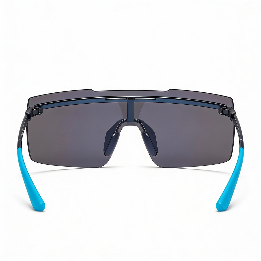 Nike Classic Unisex Blue Metal Frame Road Tint Anti-Fog Anti-Reflective 100% UV400 Protection Sunglasses