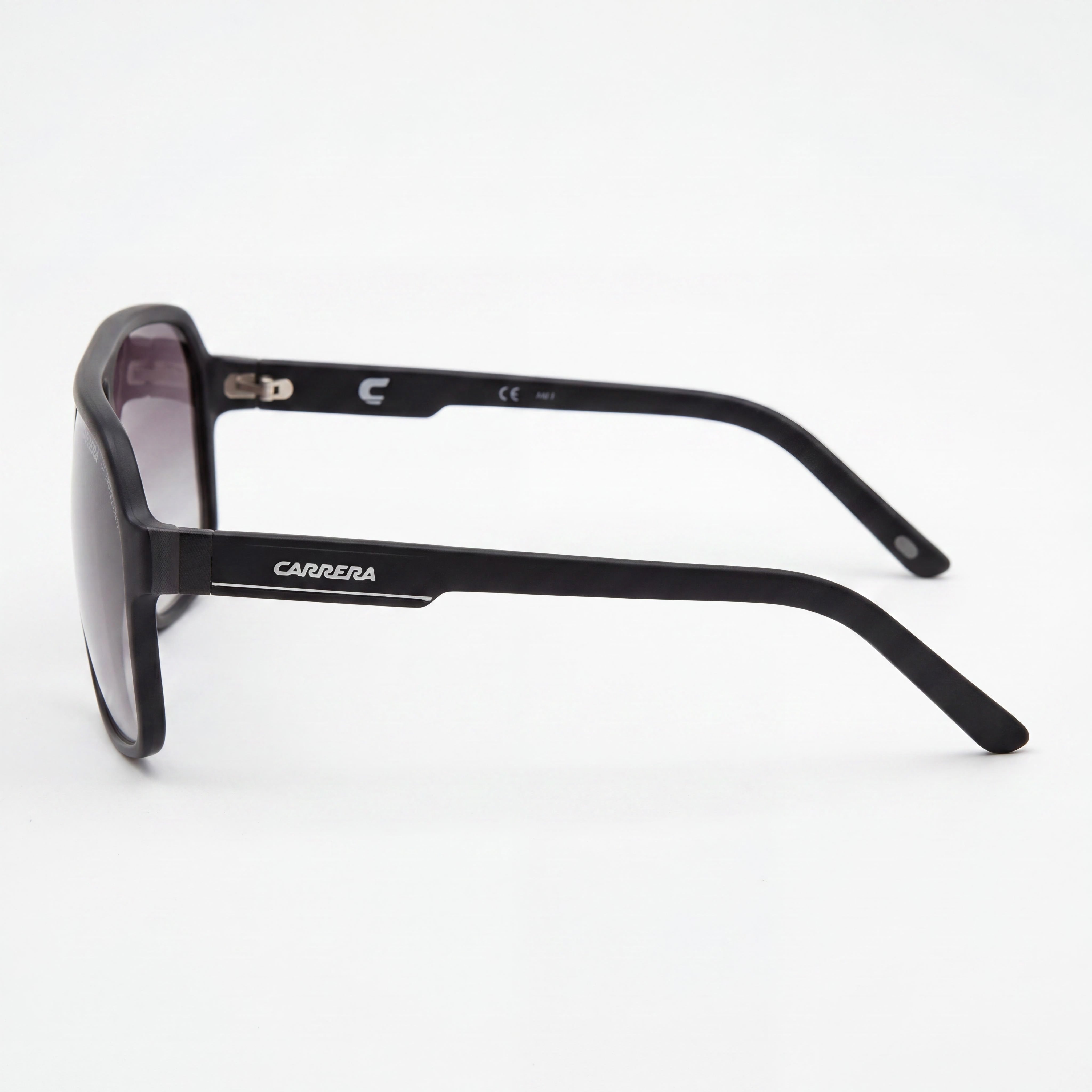 Gafas de sol unisex Carrera CARRERA 27 con montura de plástico gris y negro, pantalla de espejo gris, lentes plateadas no polarizadas con protección UV 100%, 62 mm, Photo 3
