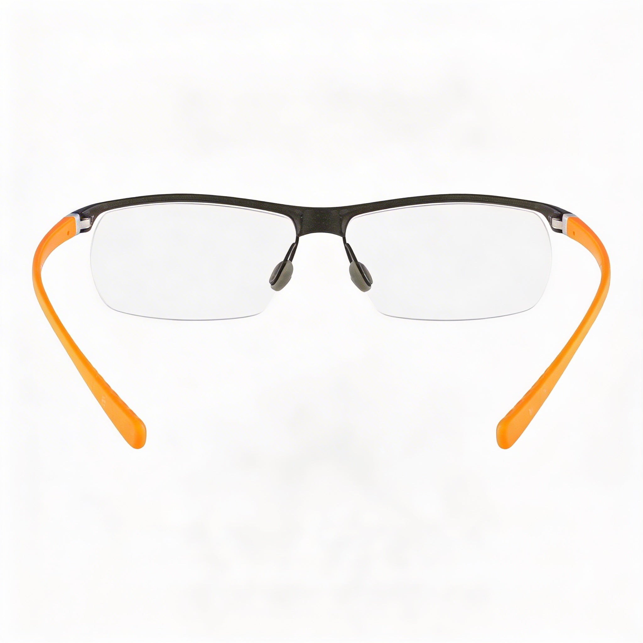 Nike 7071/2 Men's Dark Grey/Orange Plastic Prescription Ready Optical Eyeglasses, Lens Width 57, Photo 4