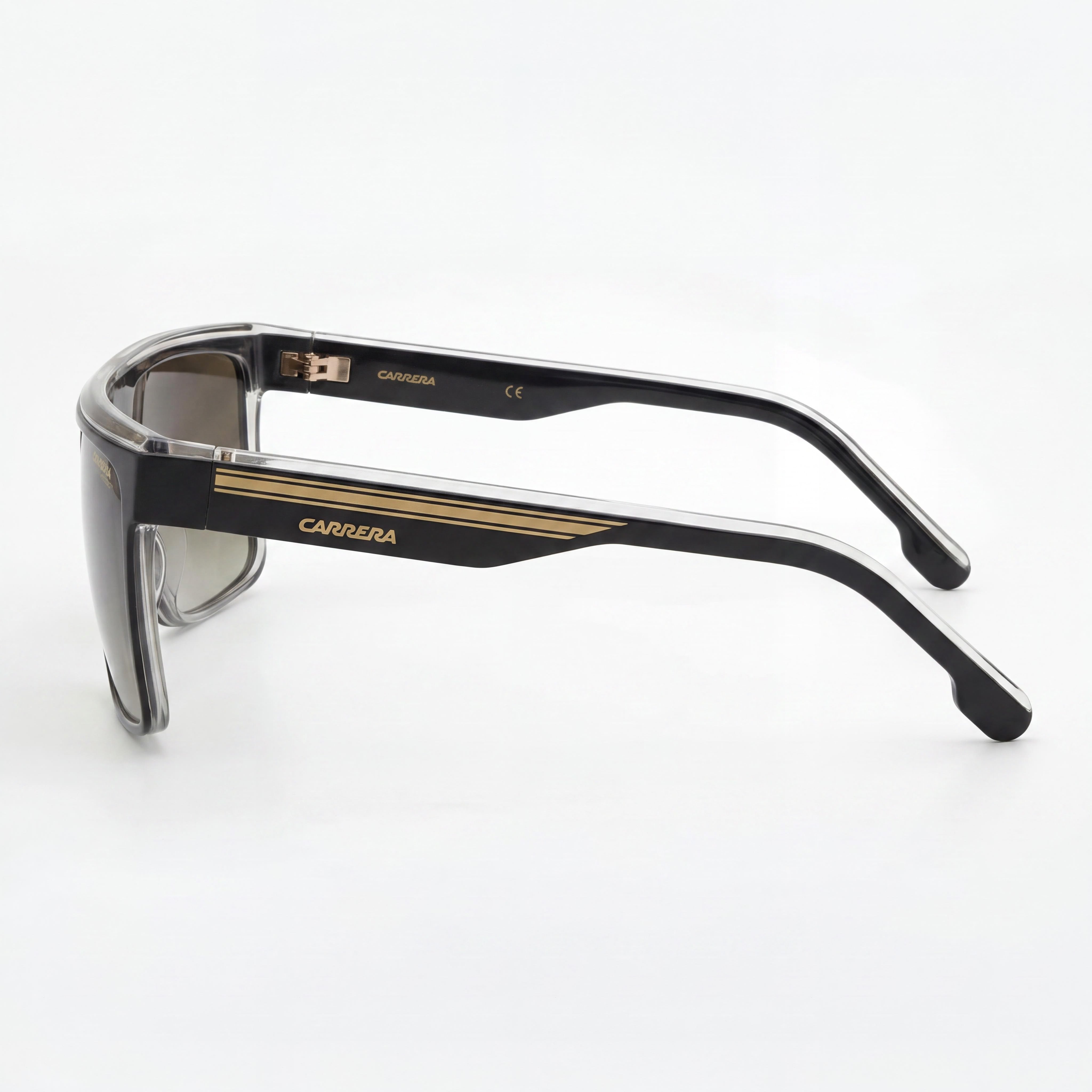 Carrera 22/N Men's Black Gold Polyamide Frame, Brown Shaded Lenses, UV Protection Sunglasses 63mm, Photo 3