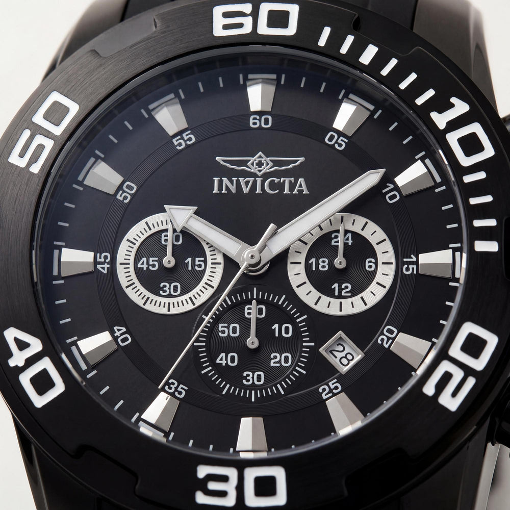 Reloj Invicta Pro Diver SCUBA VD53 para hombre, cronógrafo de cuarzo, acero inoxidable, 50 mm, color negro, resistente al agua.