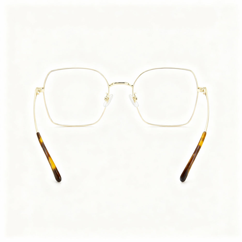 Montura de gafas Carrera 3035 de acero inoxidable color dorado y marfil para mujer, lentes de 53 mm, puente de 140 mm, patillas de 18 mm