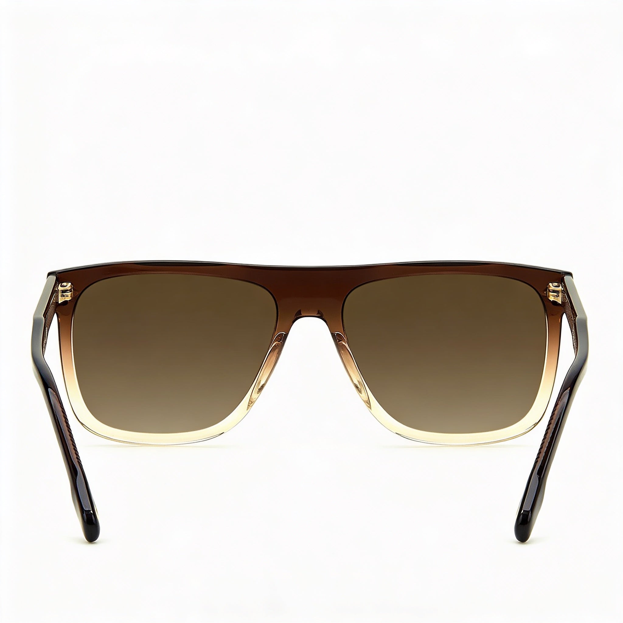 Gafas de sol Carrera 267/S unisex de acetato, cuadradas, transparentes y marrones descoloridas, lentes marrón oscuro degradado, 56 mm, buena protección UV, Photo 2