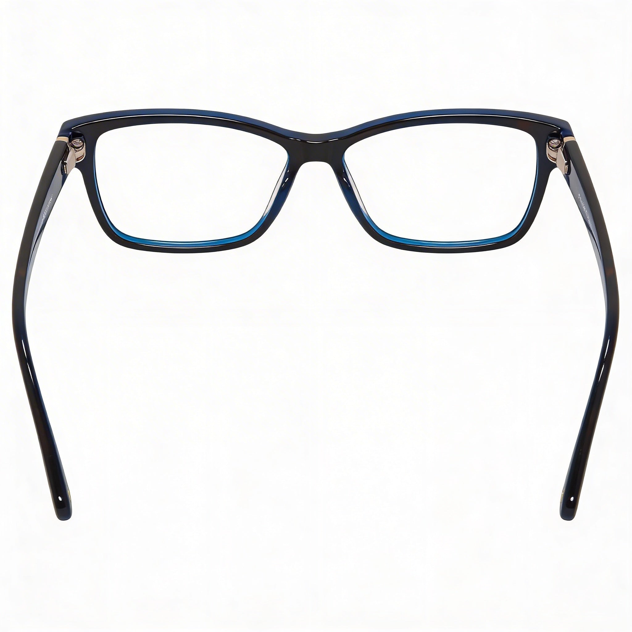 Liz Claiborne Modelo 616 Montura Rectangular de Plástico para Mujer, sin cristales, Havana Blue 55mm, Photo 3