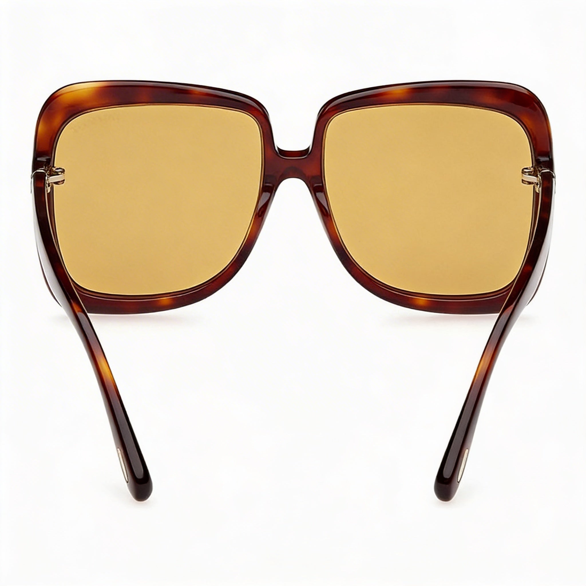 Gafas Tom Ford clásicas de acetato Habana oscuro para mujer con lentes marrones y 59 mm de ancho de lente, Photo 3
