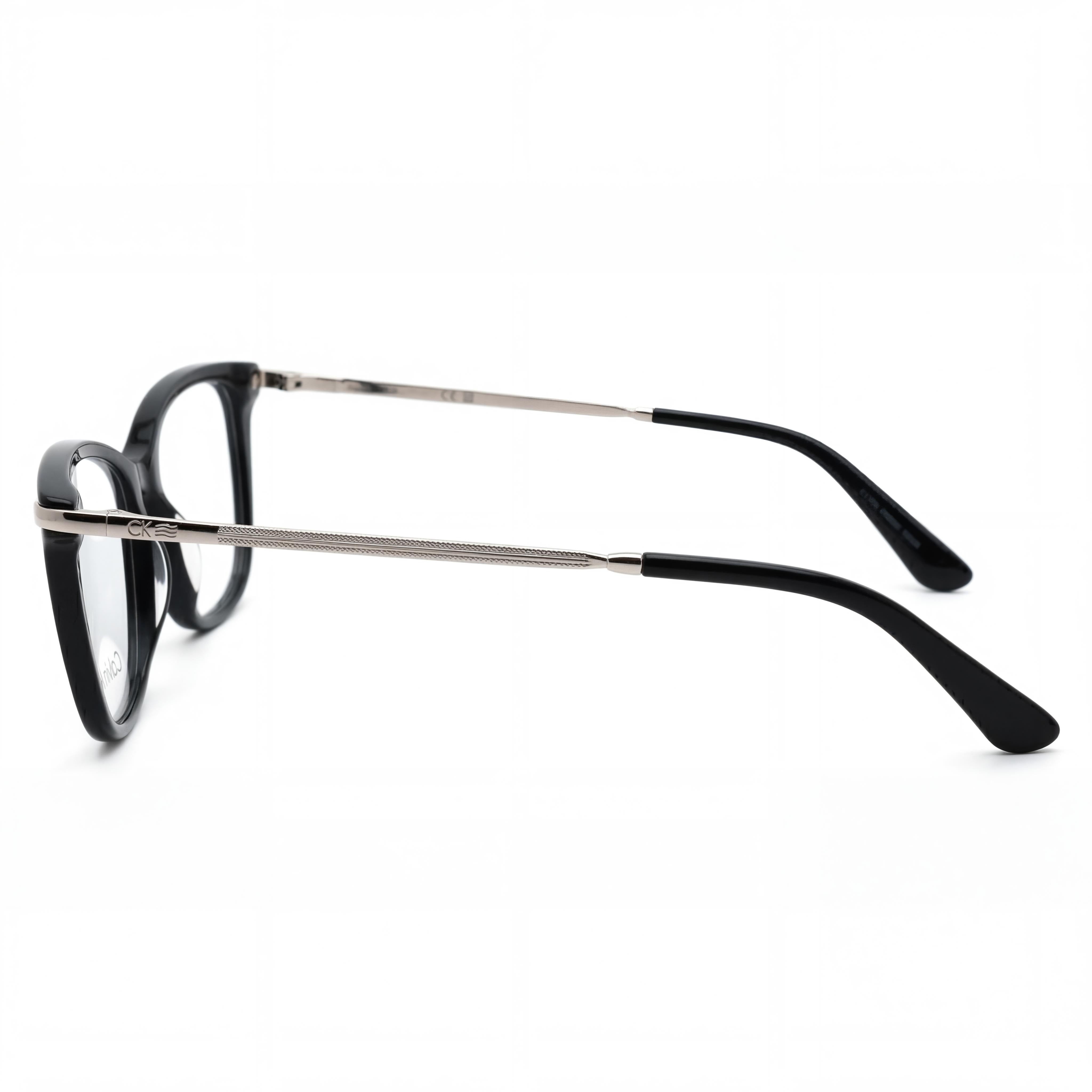 Calvin Klein Ck22501 Unisex Optical Frames, Cat Eye Full Rim, Shiny Black Plastic, 51mm, Photo 2