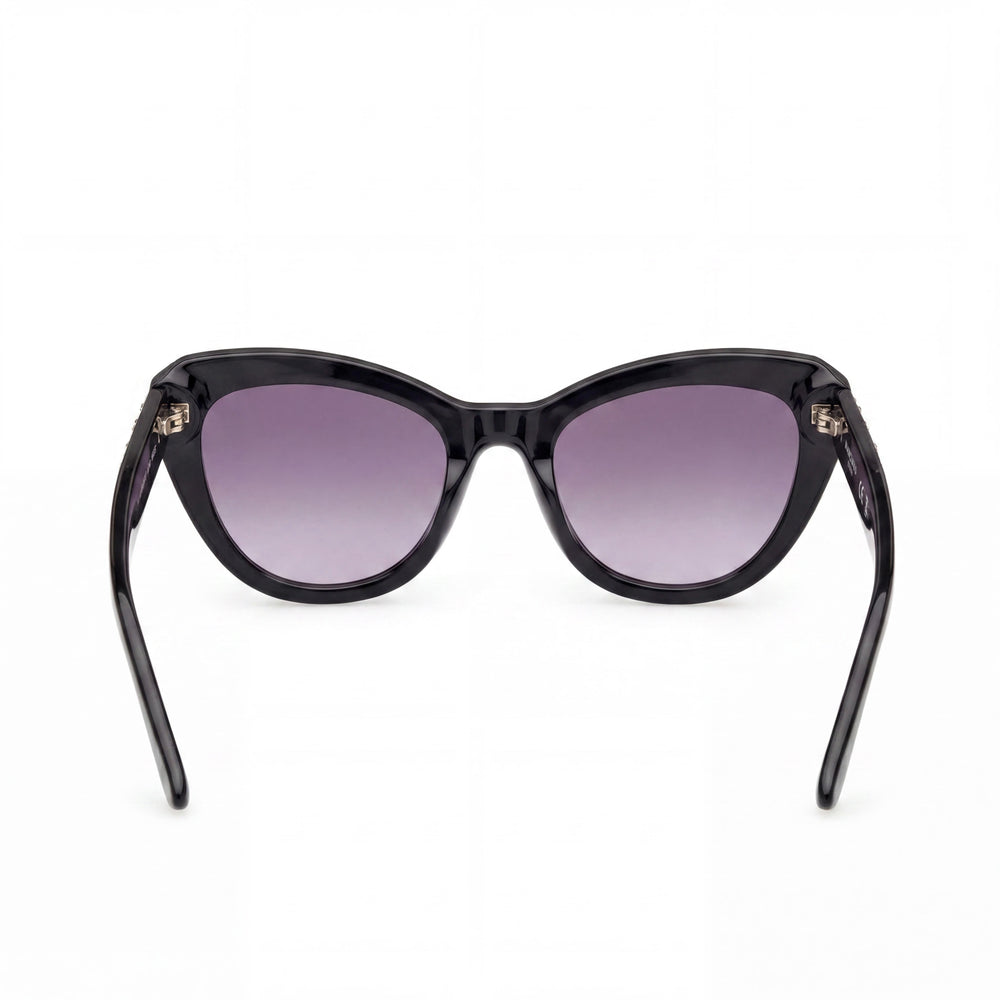 GUESS by Marciano Gm00016 Gafas de mujer con montura de plástico negro y lentes de policarbonato negro 53/22/140