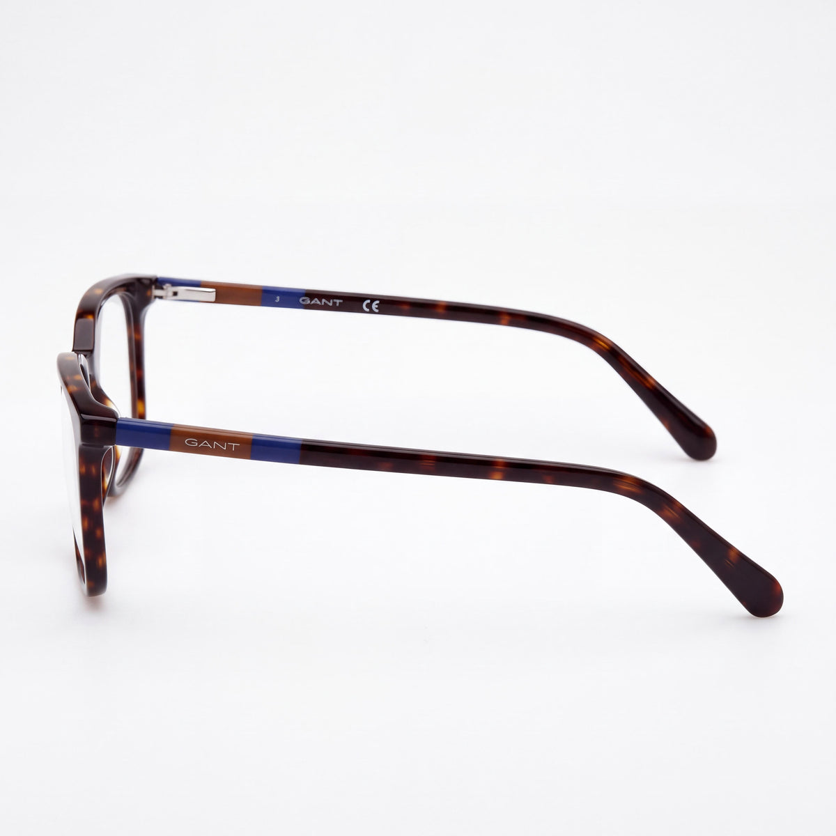 GANT 326405254 Gafas de hombre casual con montura de plástico color Habana oscuro y lentes transparentes 54mm, Photo 2