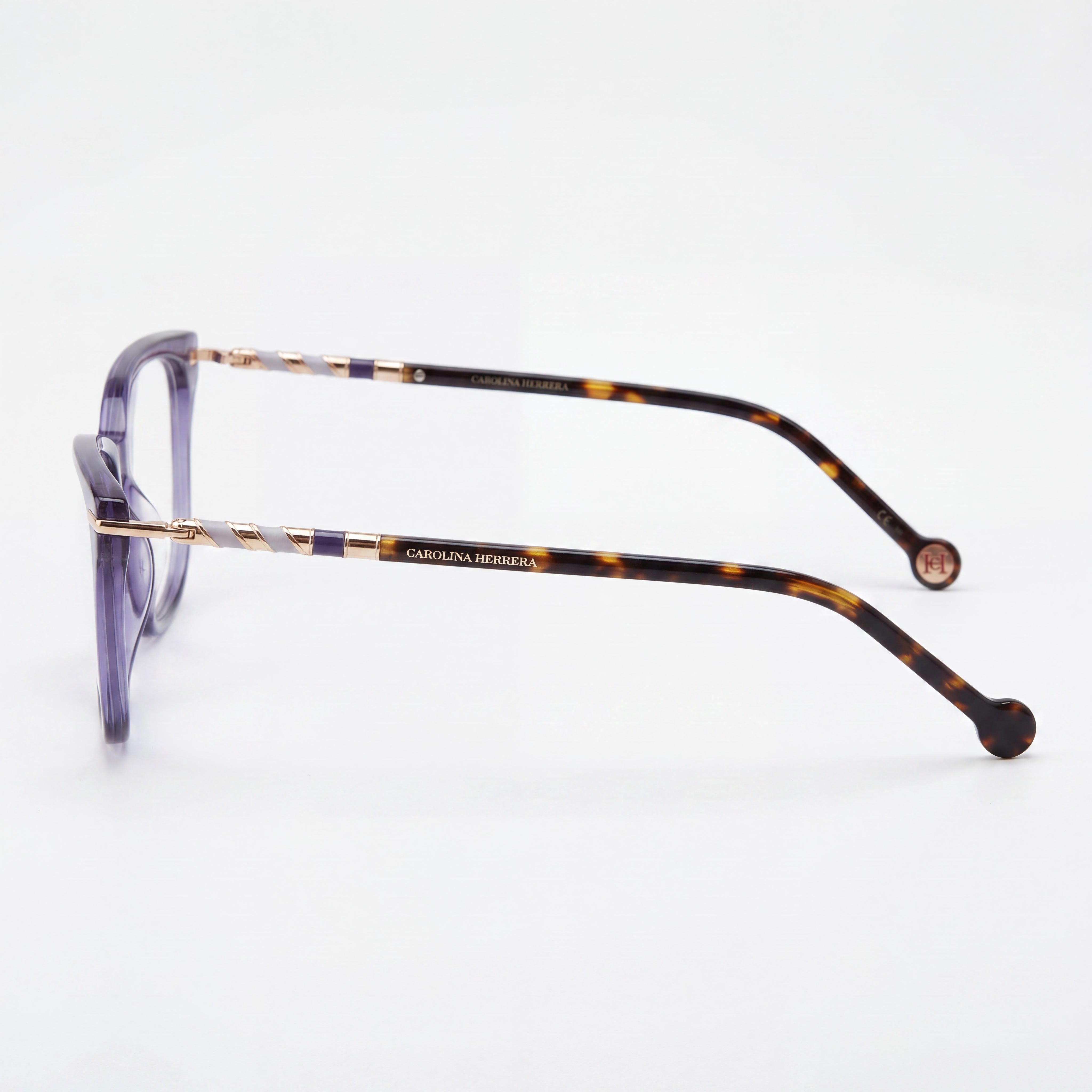 Gafas de Sol Modernas para Mujer Carolina Herrera con Montura de Acetato y Lentes de Policarbonato en Violet Havana - Lente de 56 mm, Photo 2