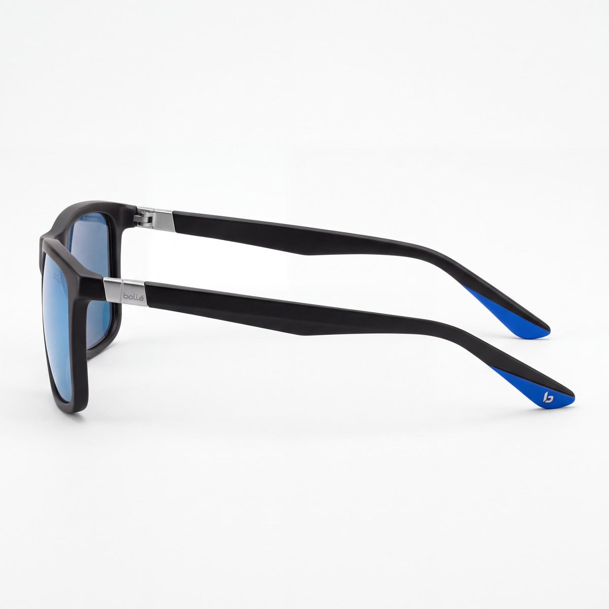 bollé Nerox Origo Unisex Classic Acetate Polarized Sunglasses with Black Frame & Blue Gun Lenses 57mm, Photo 2