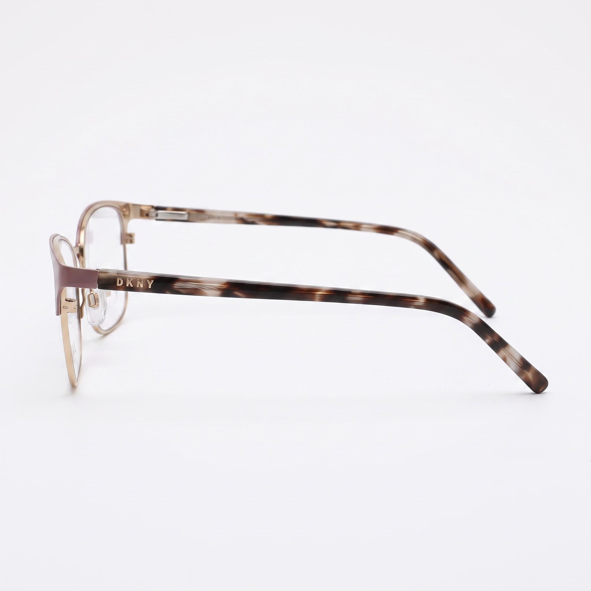 DKNY Dk3002 Women's Metal Frame Eyeglasses, Stainless Steel and Mauve, with Mauve Lenses, 52mm, Photo 2